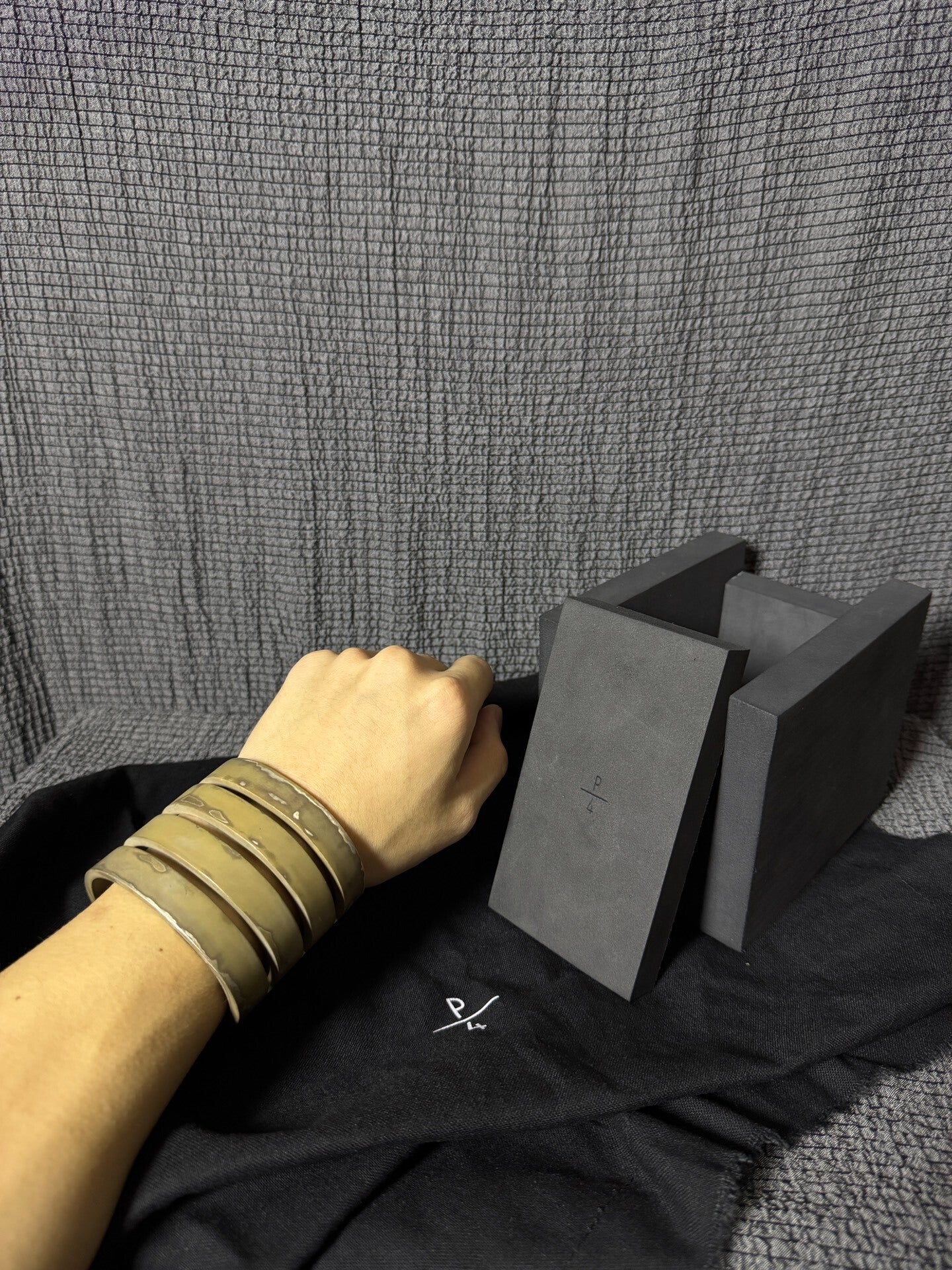 acid silver hollow bracelet by parts of four