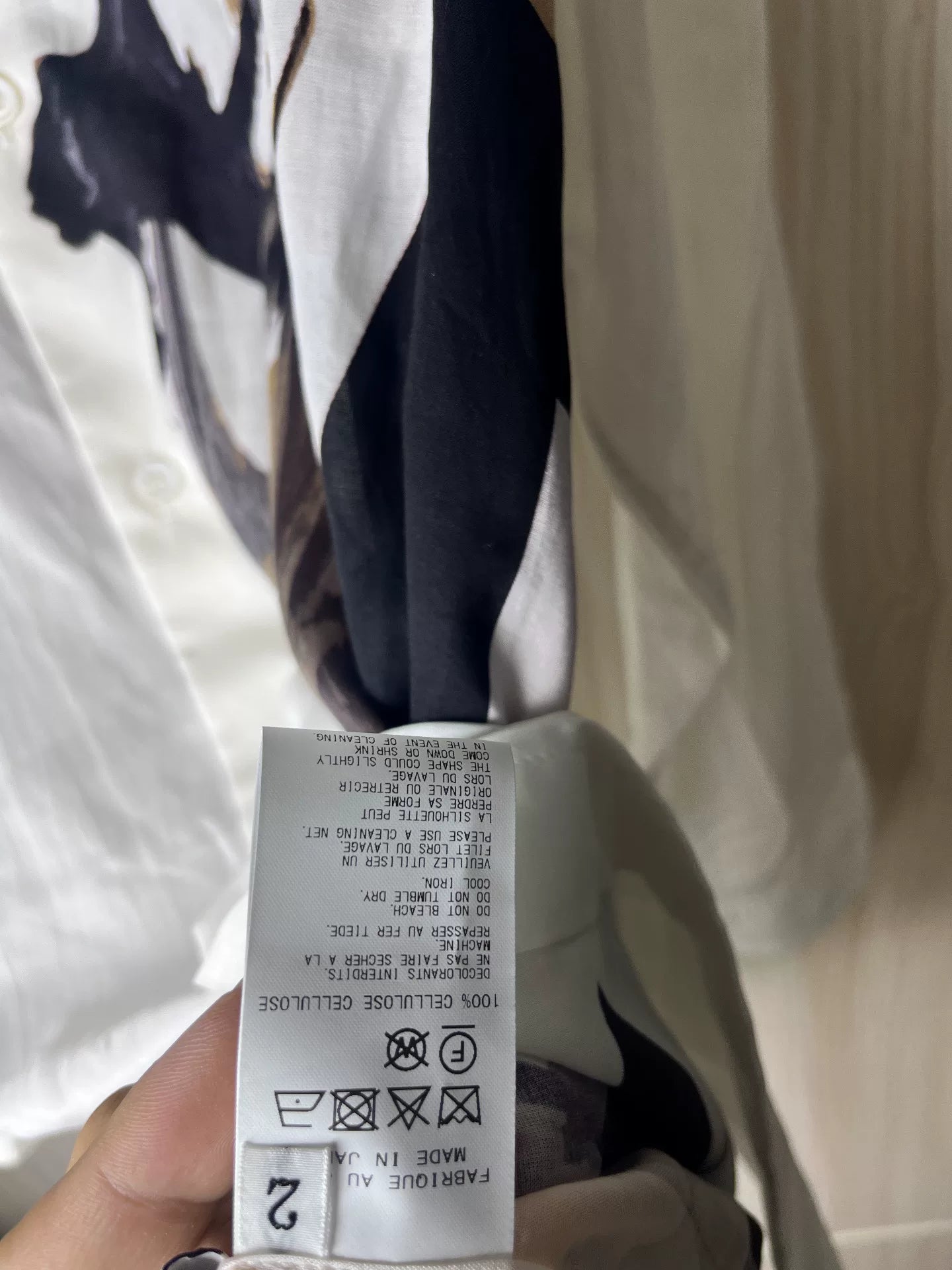 Yohji Yamamoto Asymmetrical Print Shirt