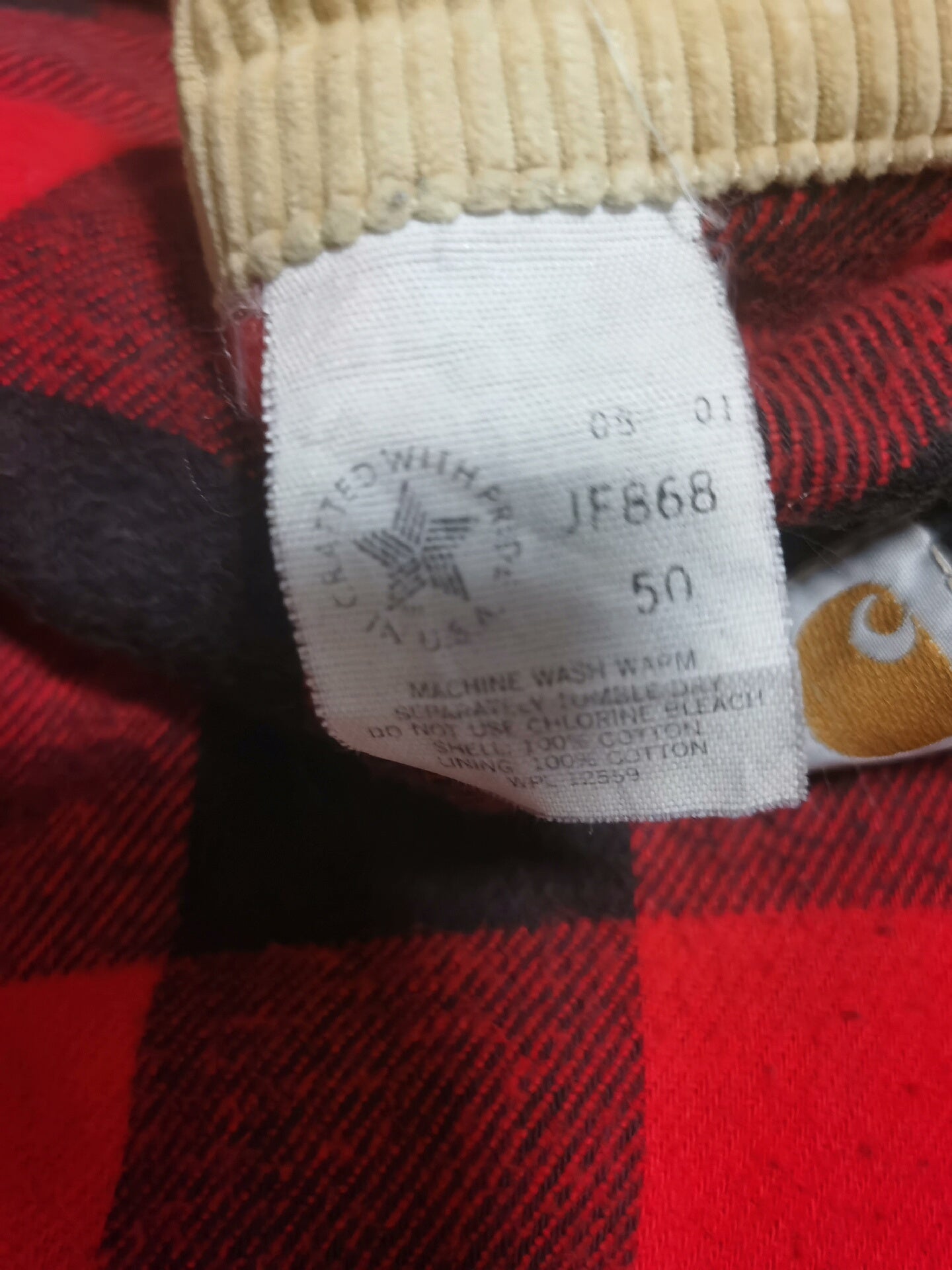 vintage carhartt oversized denim jacket