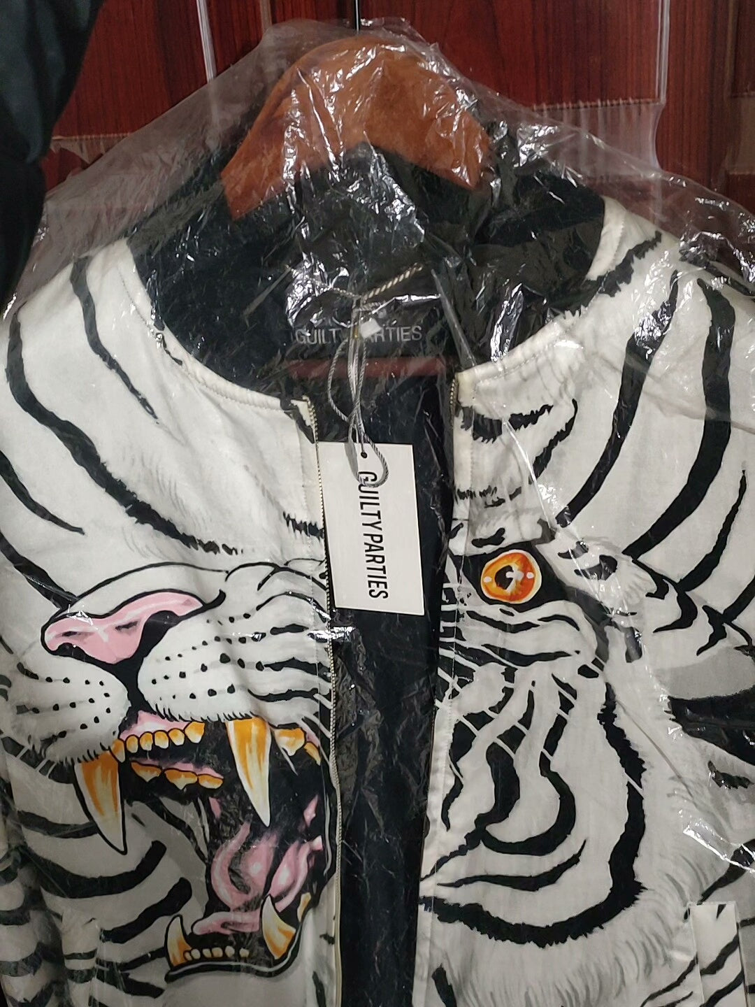 Wacko Maria White Tiger Silk Jacket
