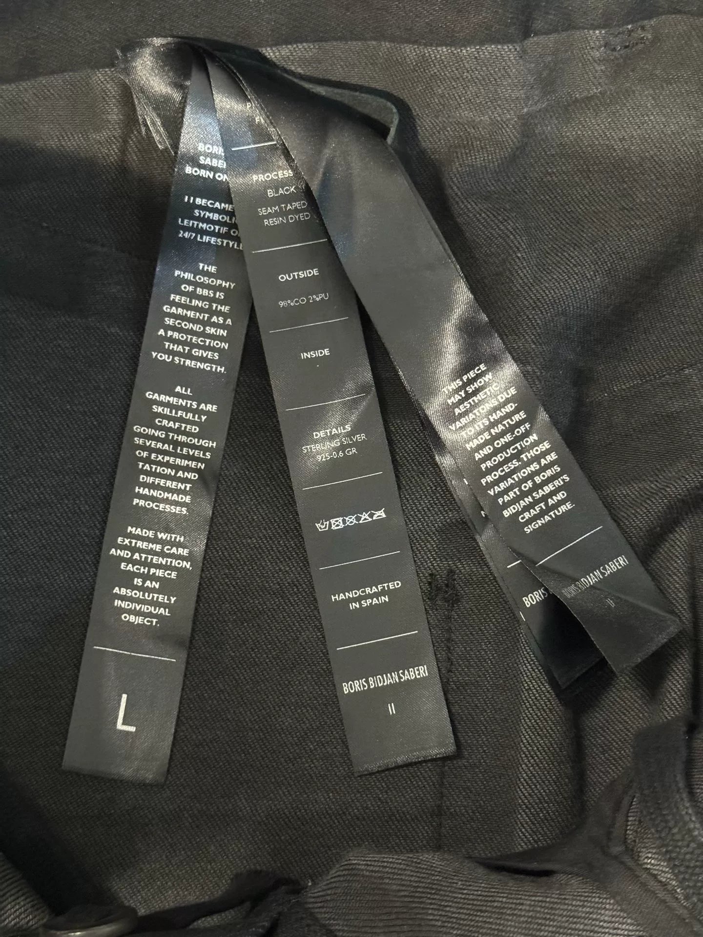 boris bidjan saberi black long pants