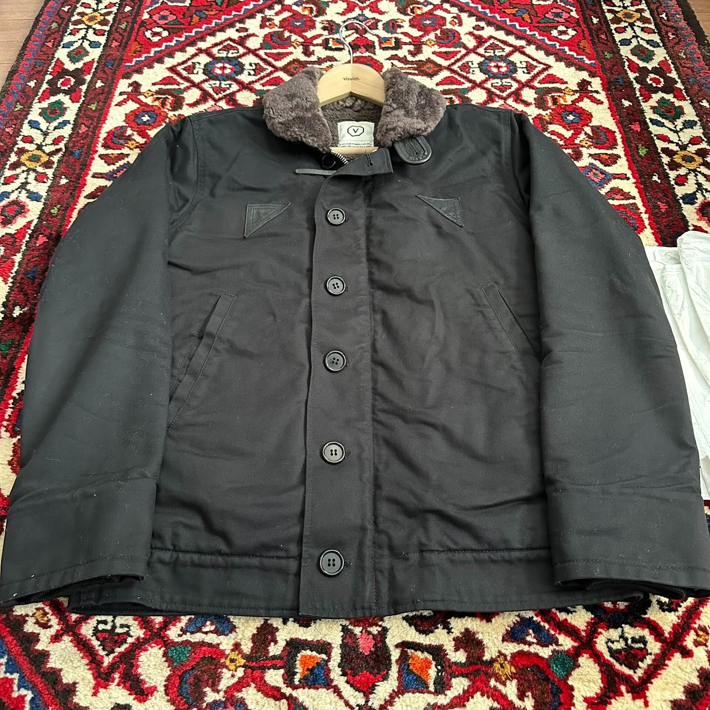 visvim deckhand jacket in black color