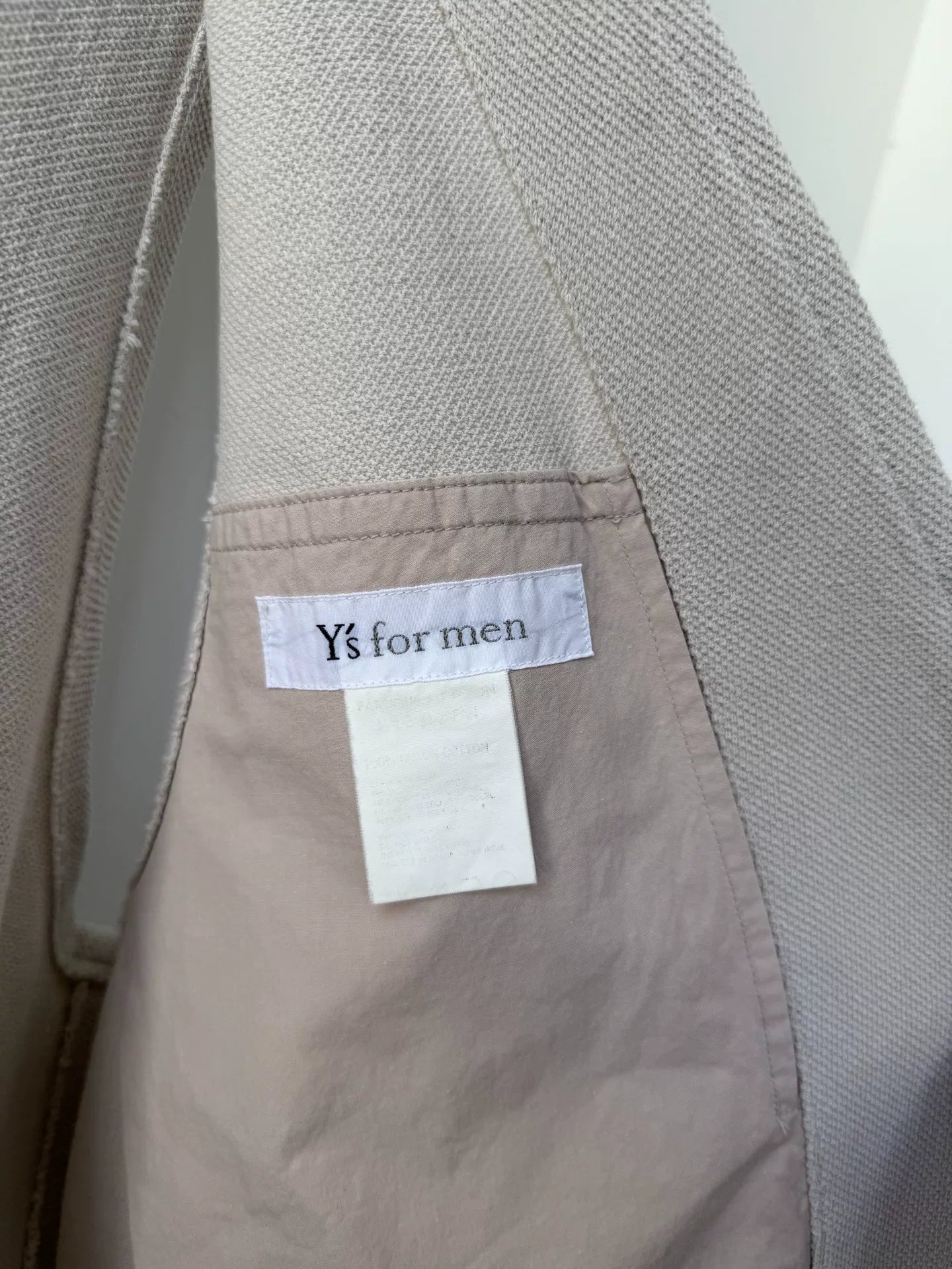 Yohji Yamamoto Y's Men’s Chain Collar Vest