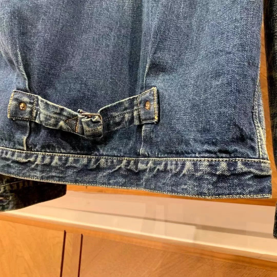 Vintage Denim Jacket with Workwear Style