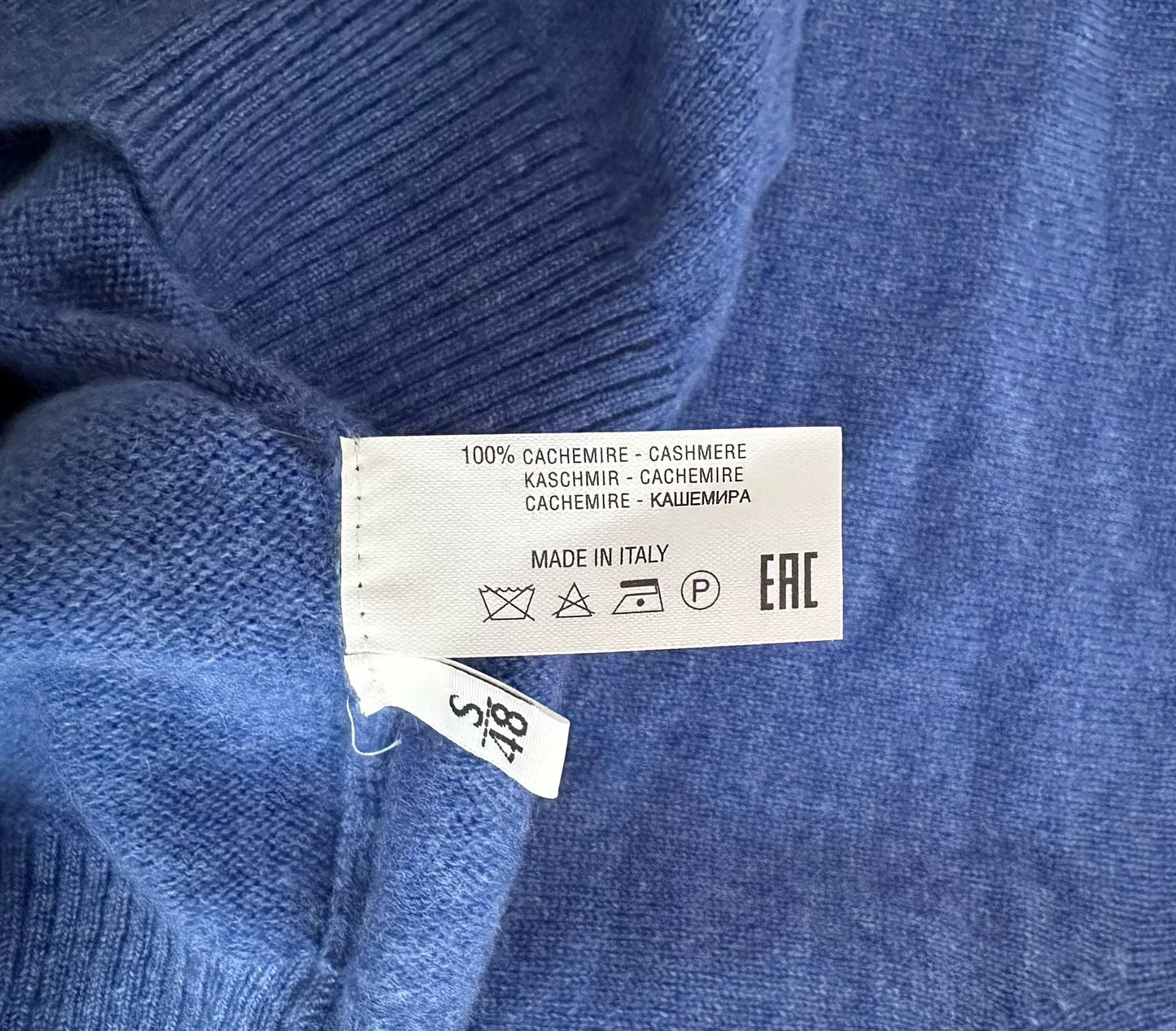 KITON cashmere sweater in blue color