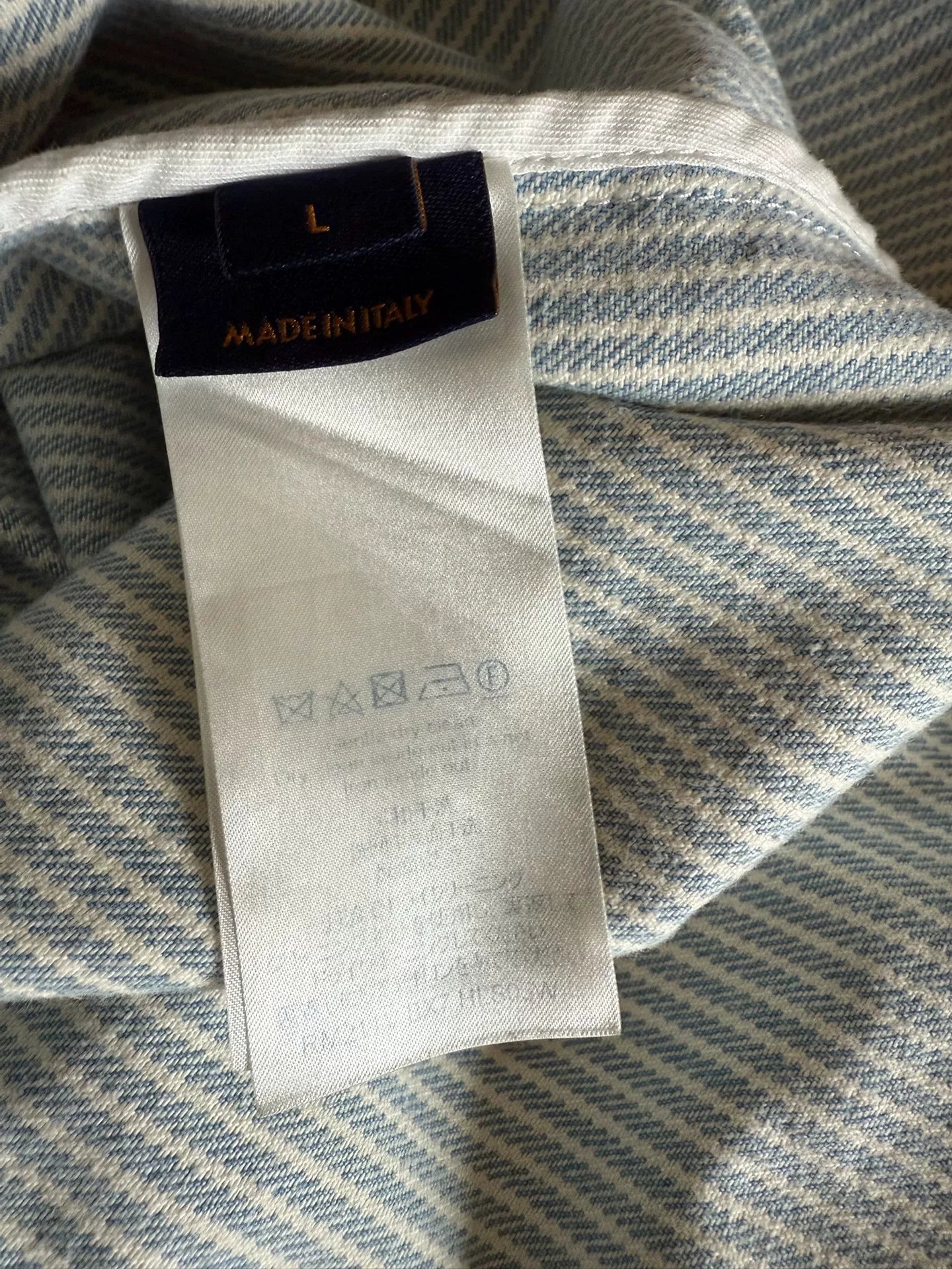 louis vuitton water ink denim jacket size L