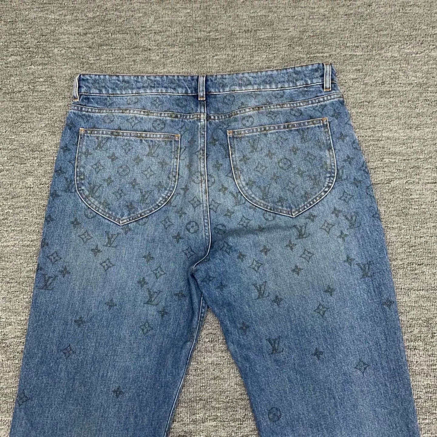 lv monogram gradient denim jeans size 33