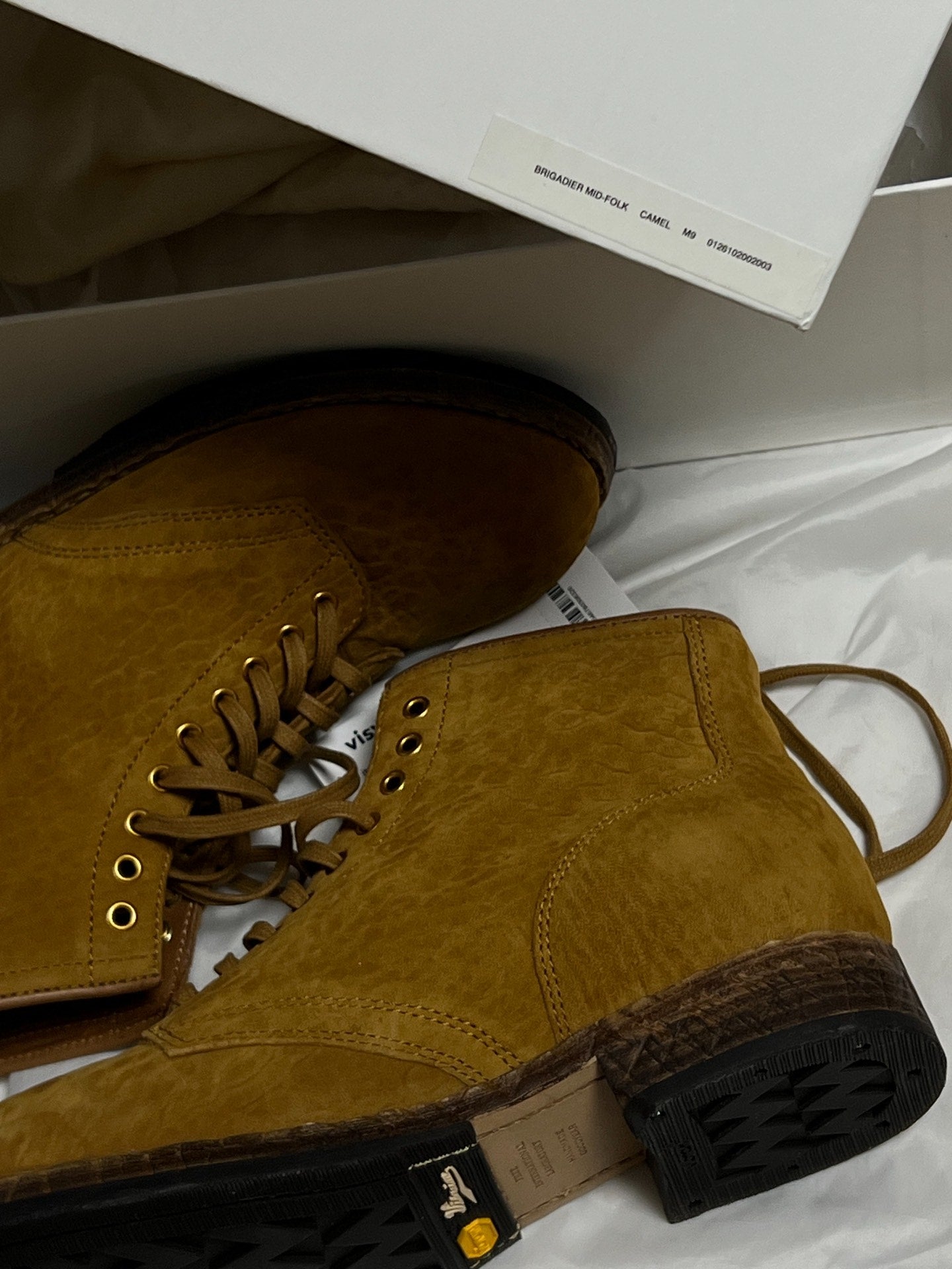 VISVIM BRIGADIER MID-FOLK CAMEL
