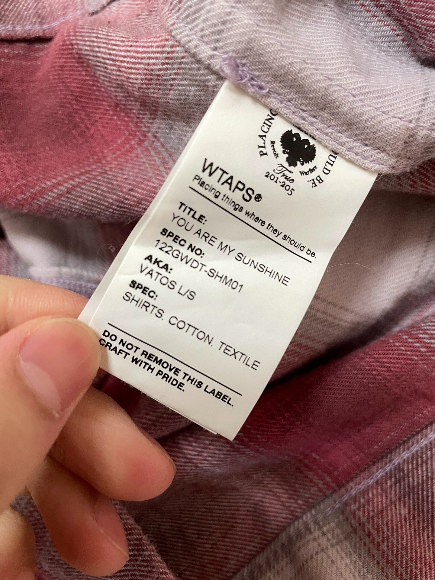 WTAPS VATOS Psychedelic Red Check Shirt