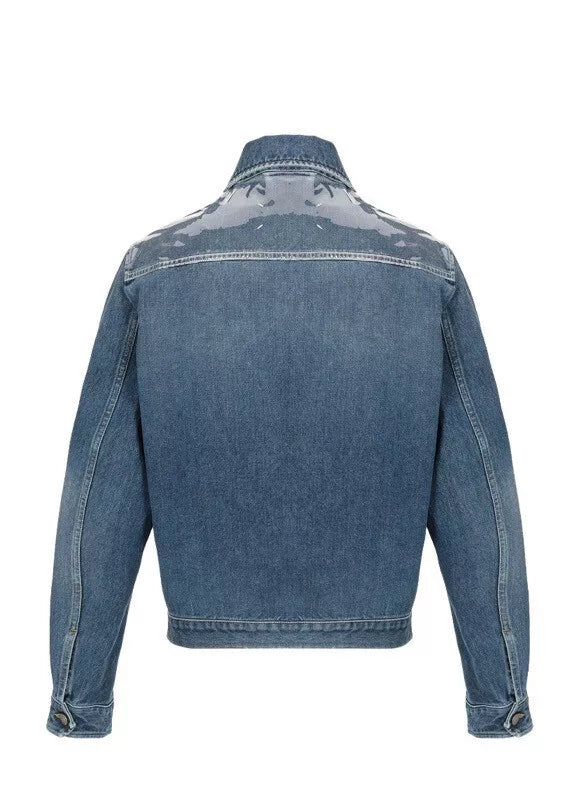 maison margiela denim jacket with transparent details