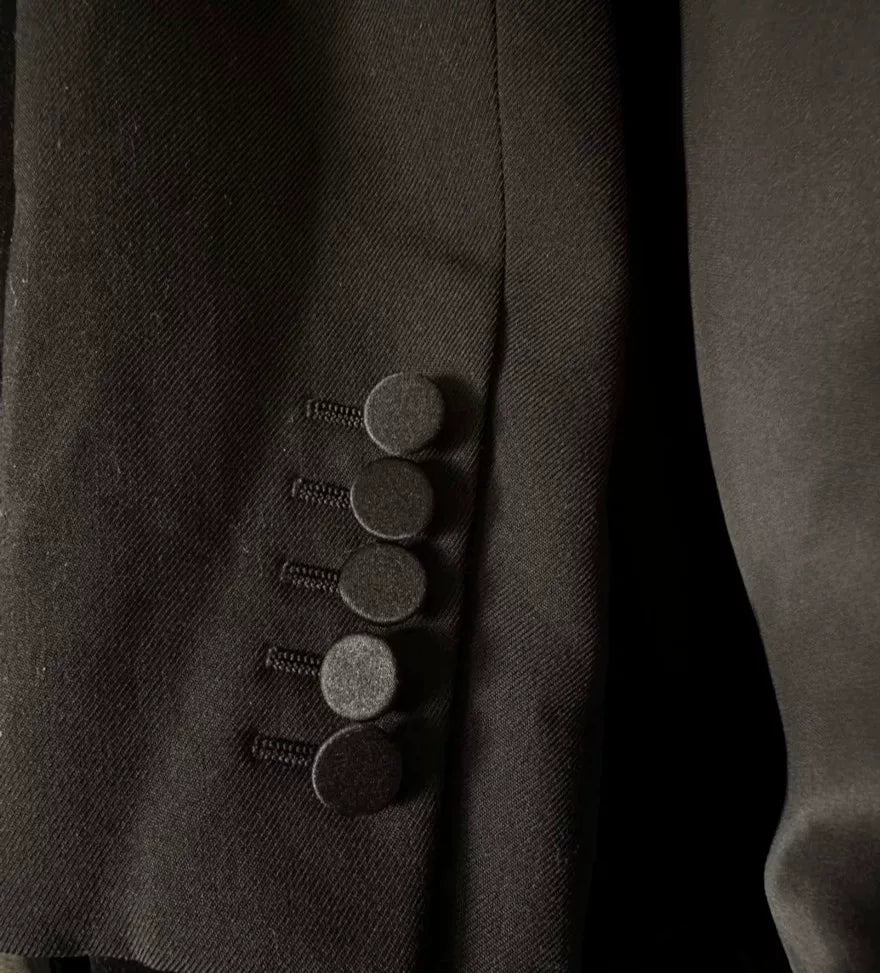 Saint Laurent Embroidered Black Blazer