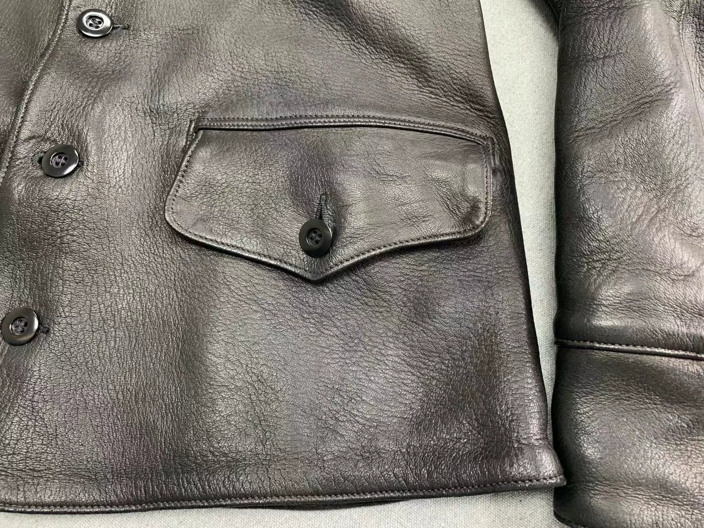 Black Deerskin Work Coat