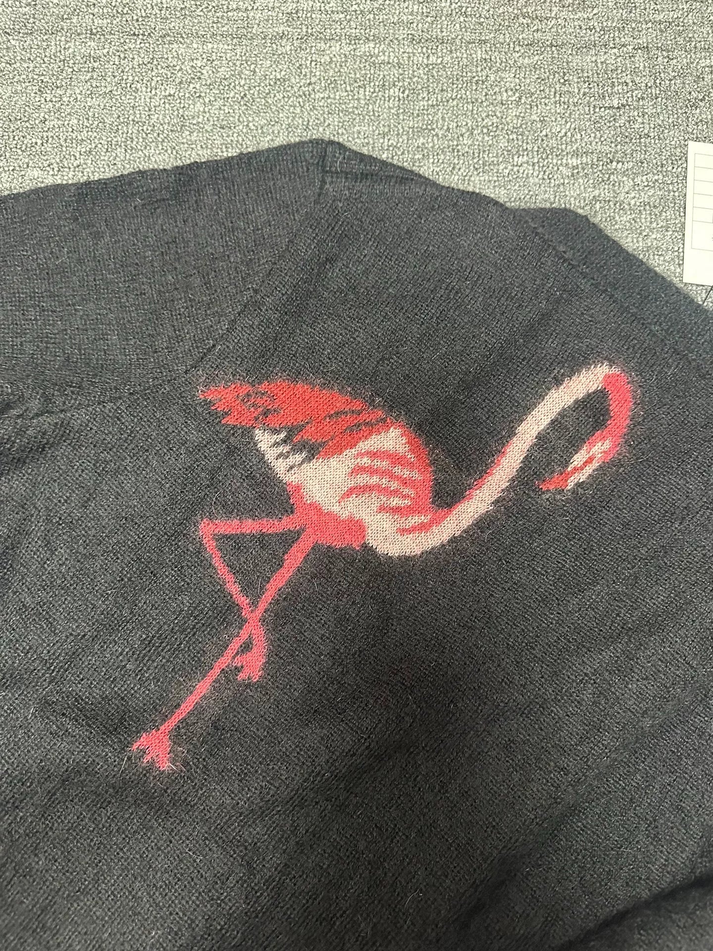 Saint Laurent Black Flamingo Cardigan