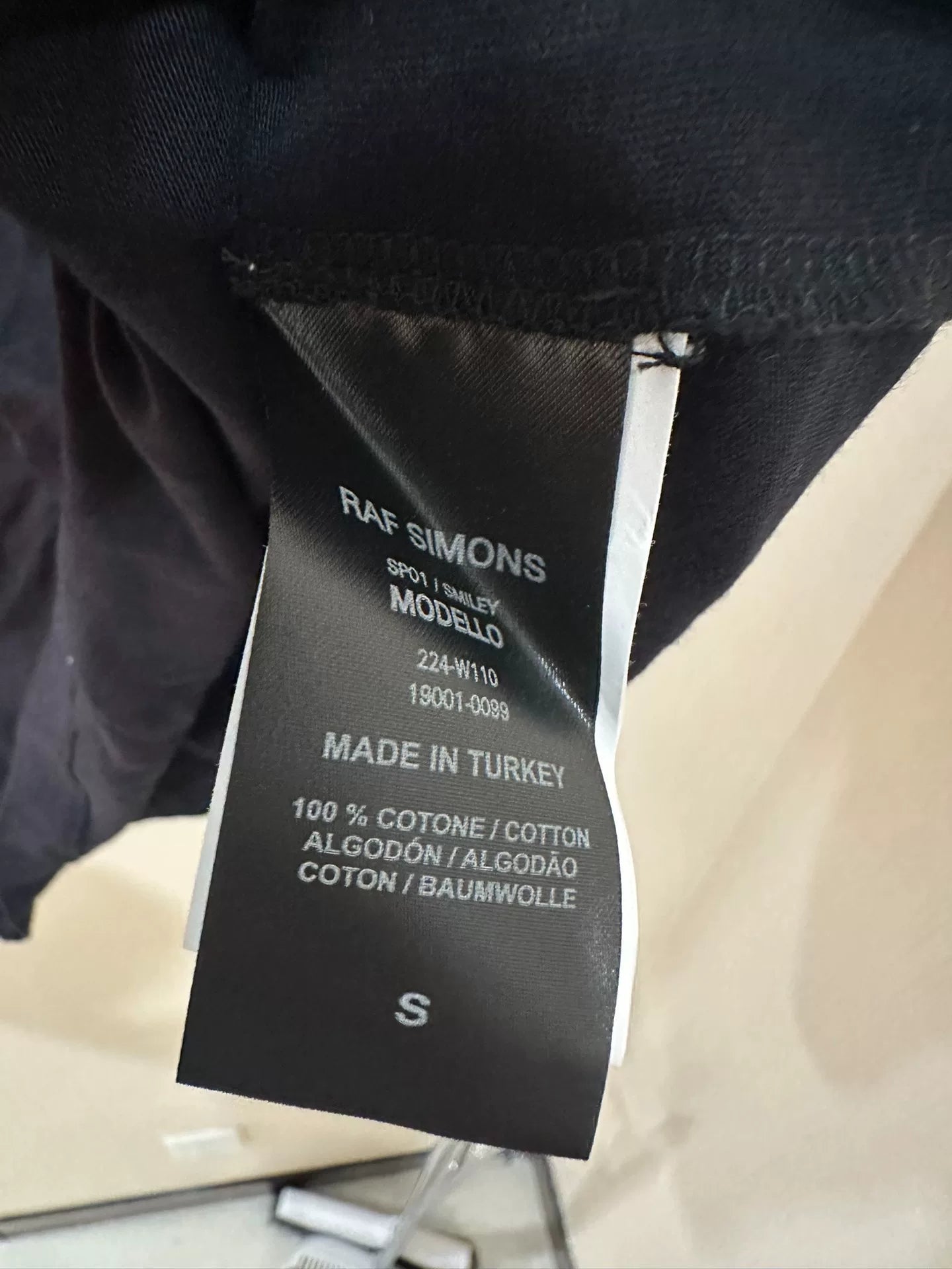 raf simons smiley face collaboration t-shirt