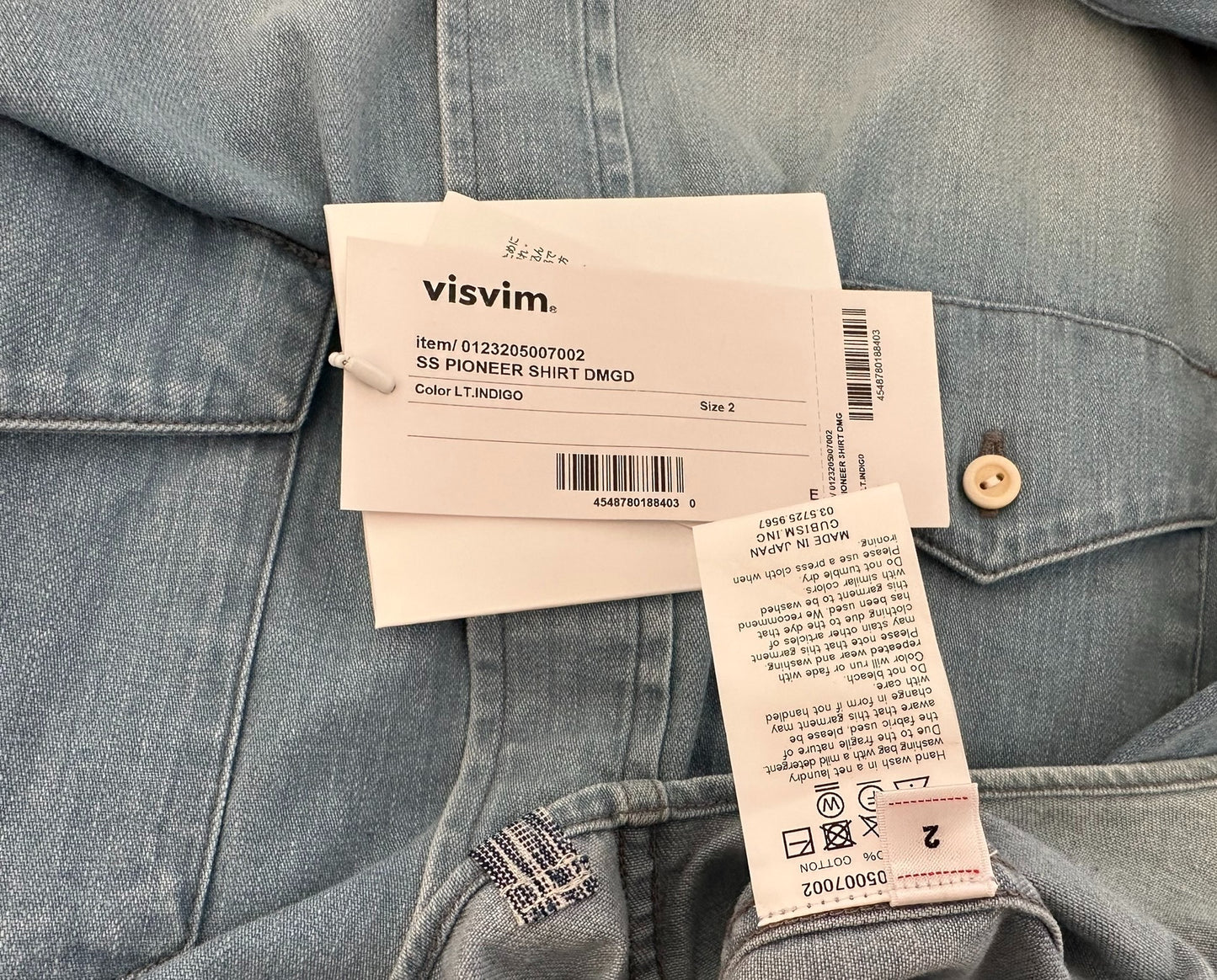visvim denim shirt with faded detail