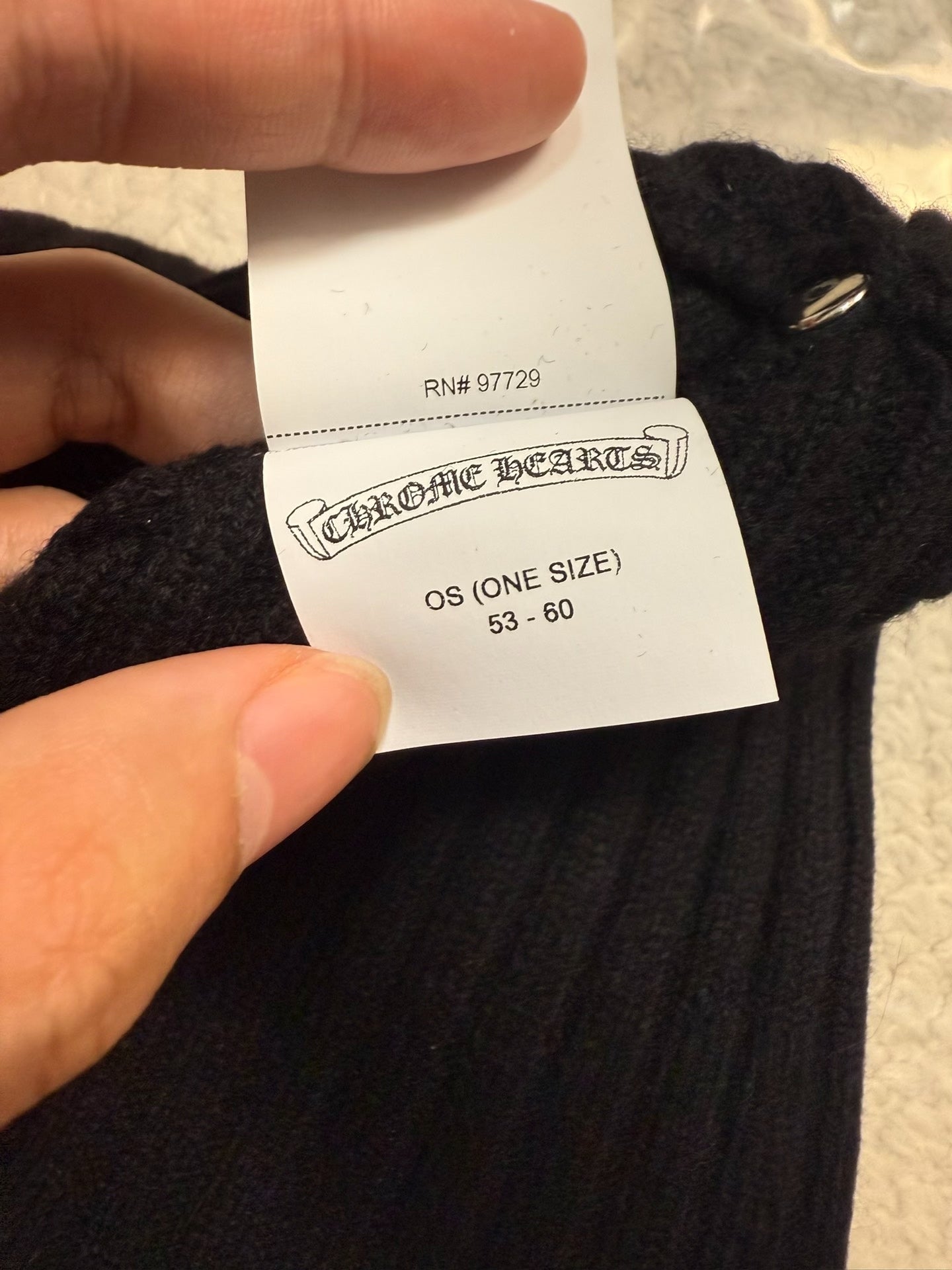 Chrome Hearts Cross Patch Black Cashmere Beanie