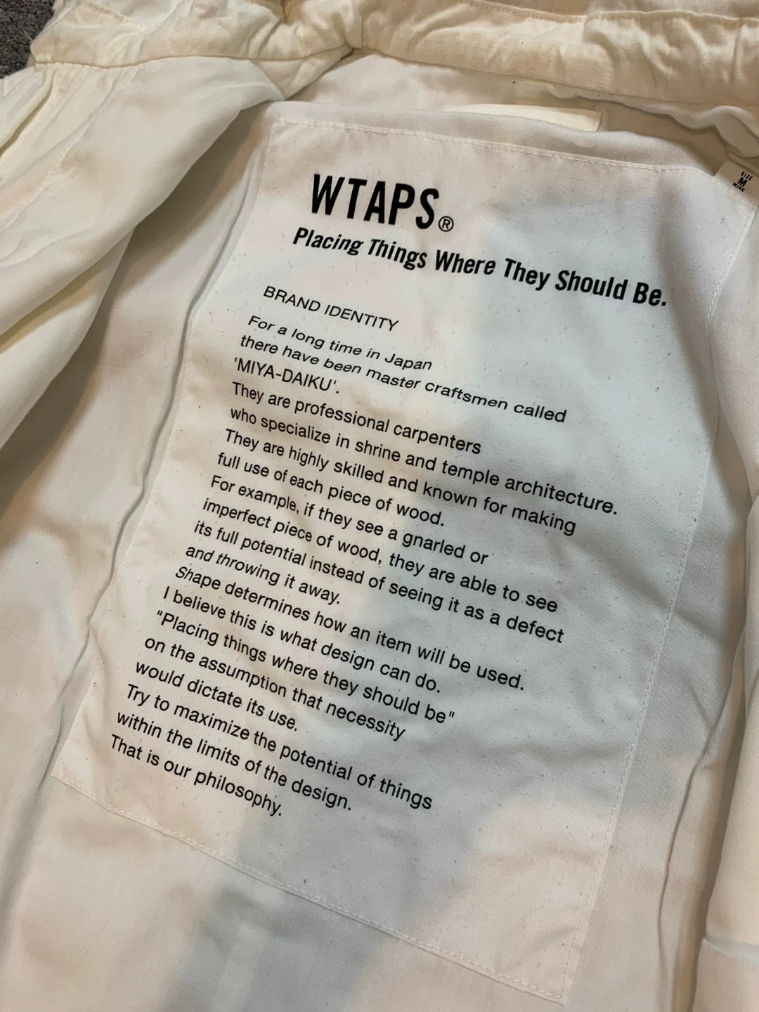 WTAPS M-51 Cotton Weather Jacket 16AW