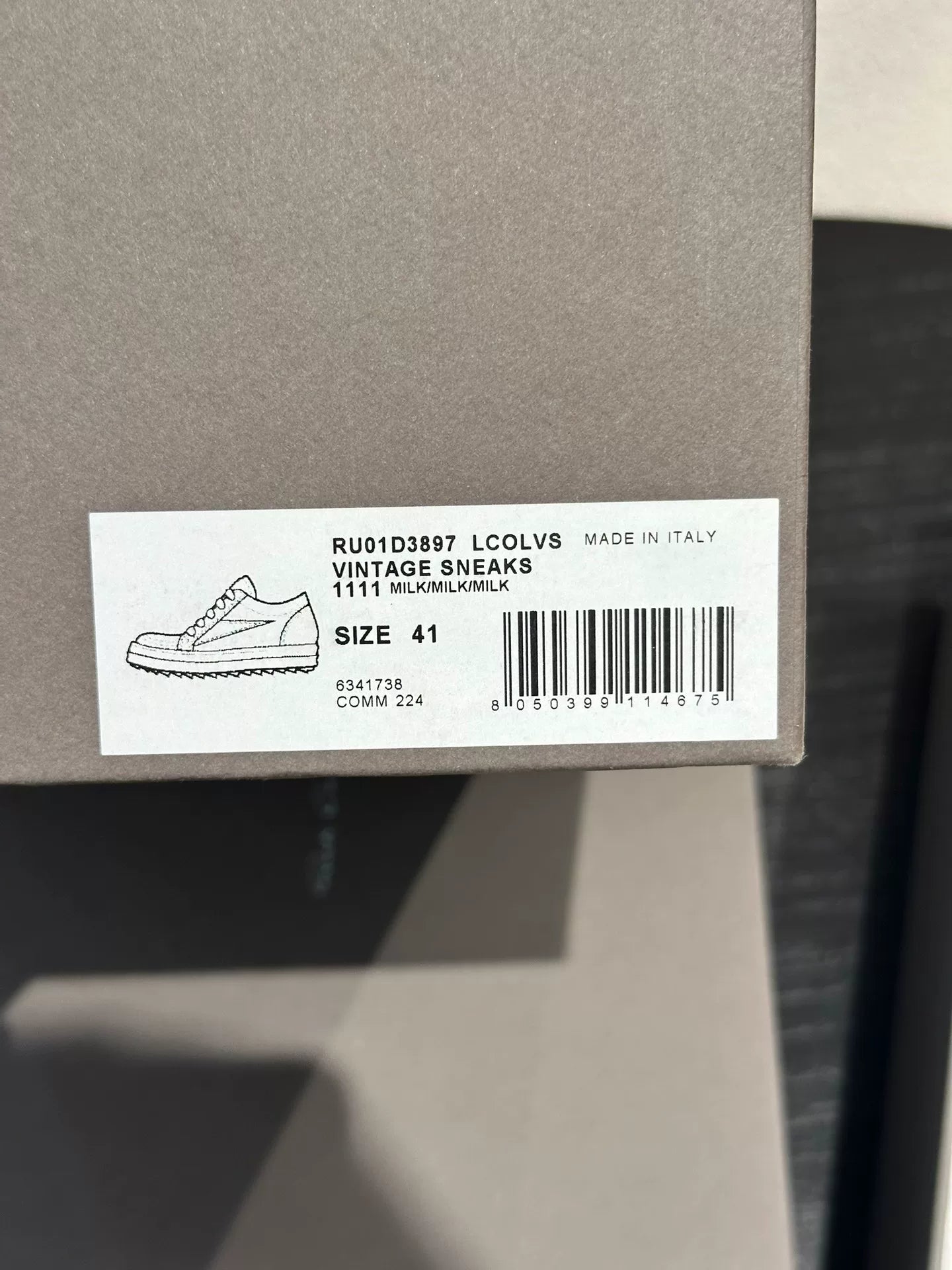 Rick Owens Low-Top White Shoes