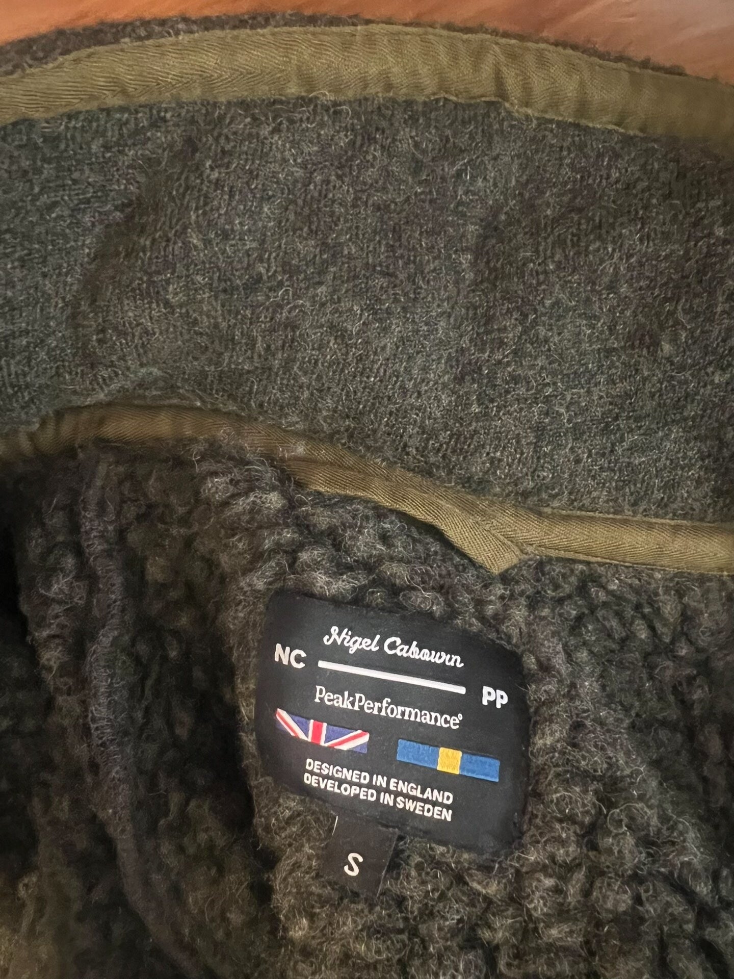 nigel cabourn wool jacket with riri zipper