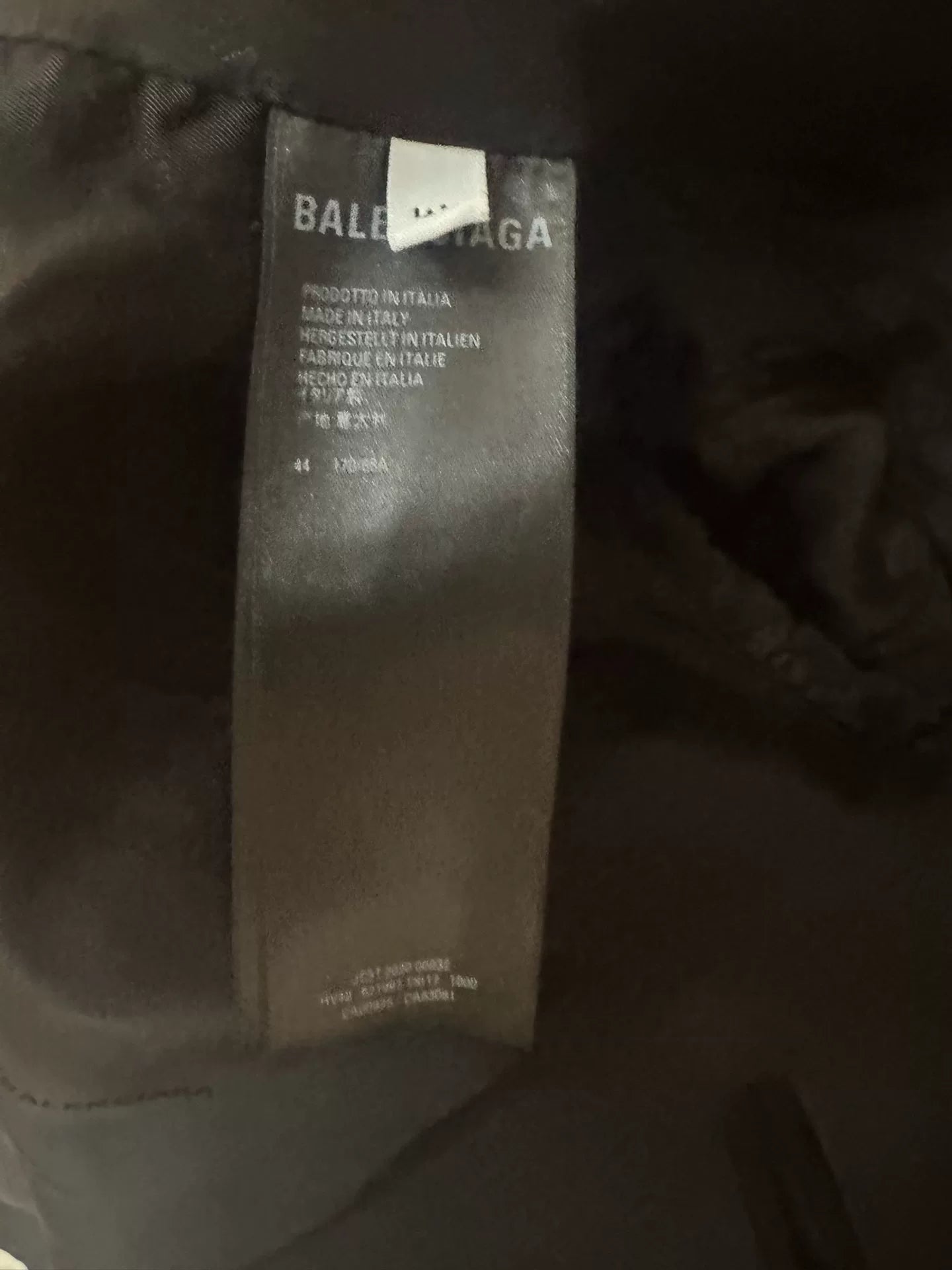 balenciaga black blazer size 44