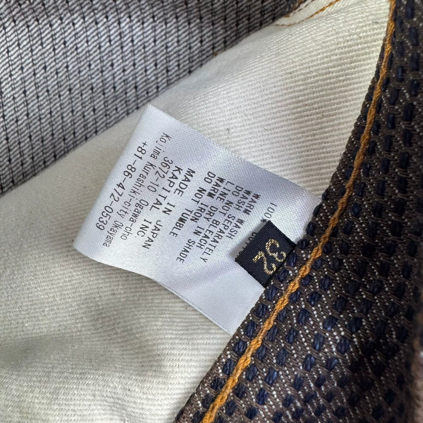 Kapital Century Khaki Dyed Denim Pants