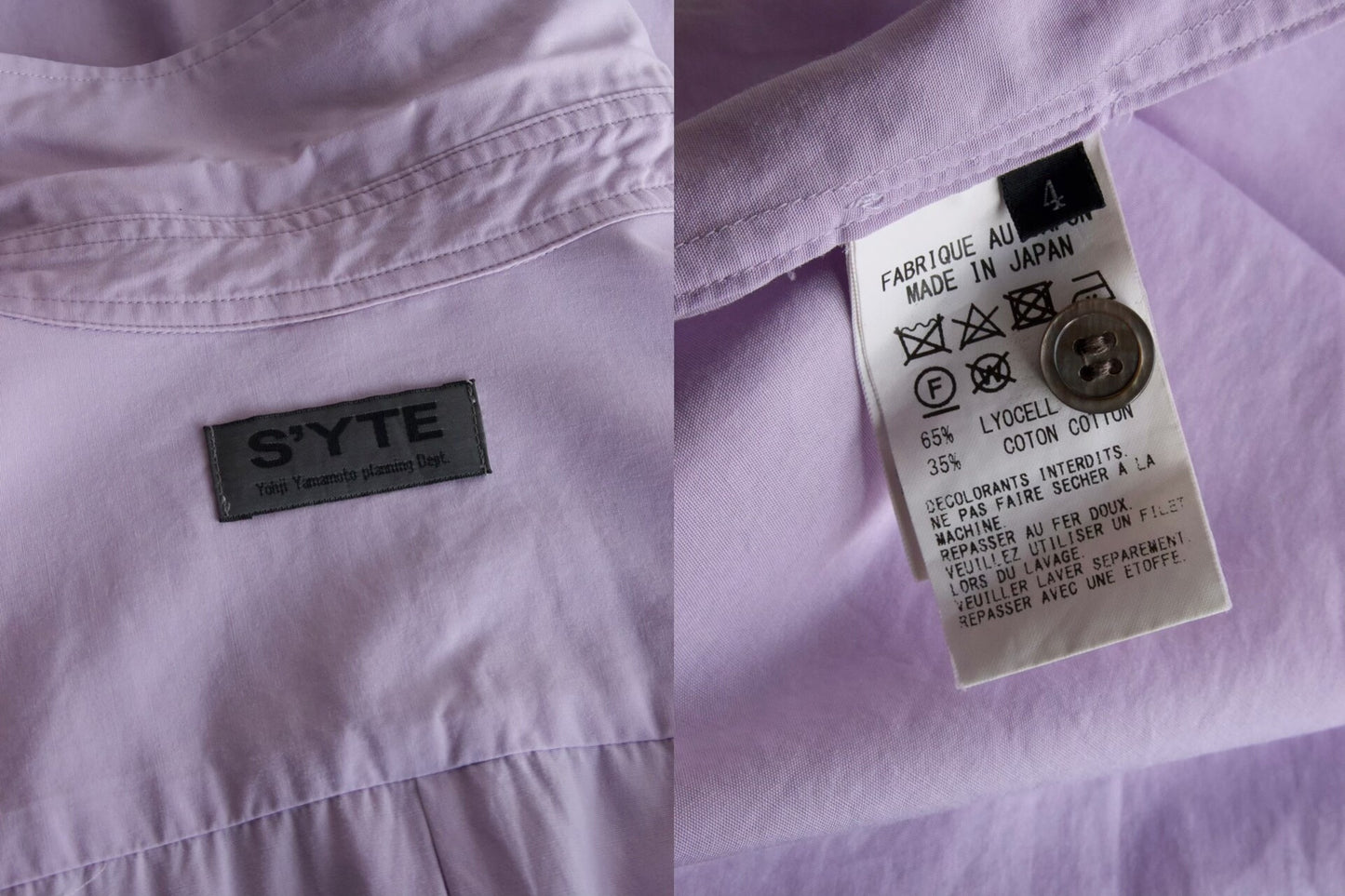 Elegant Purple Embroidered Shirt by Yohji Yamamoto