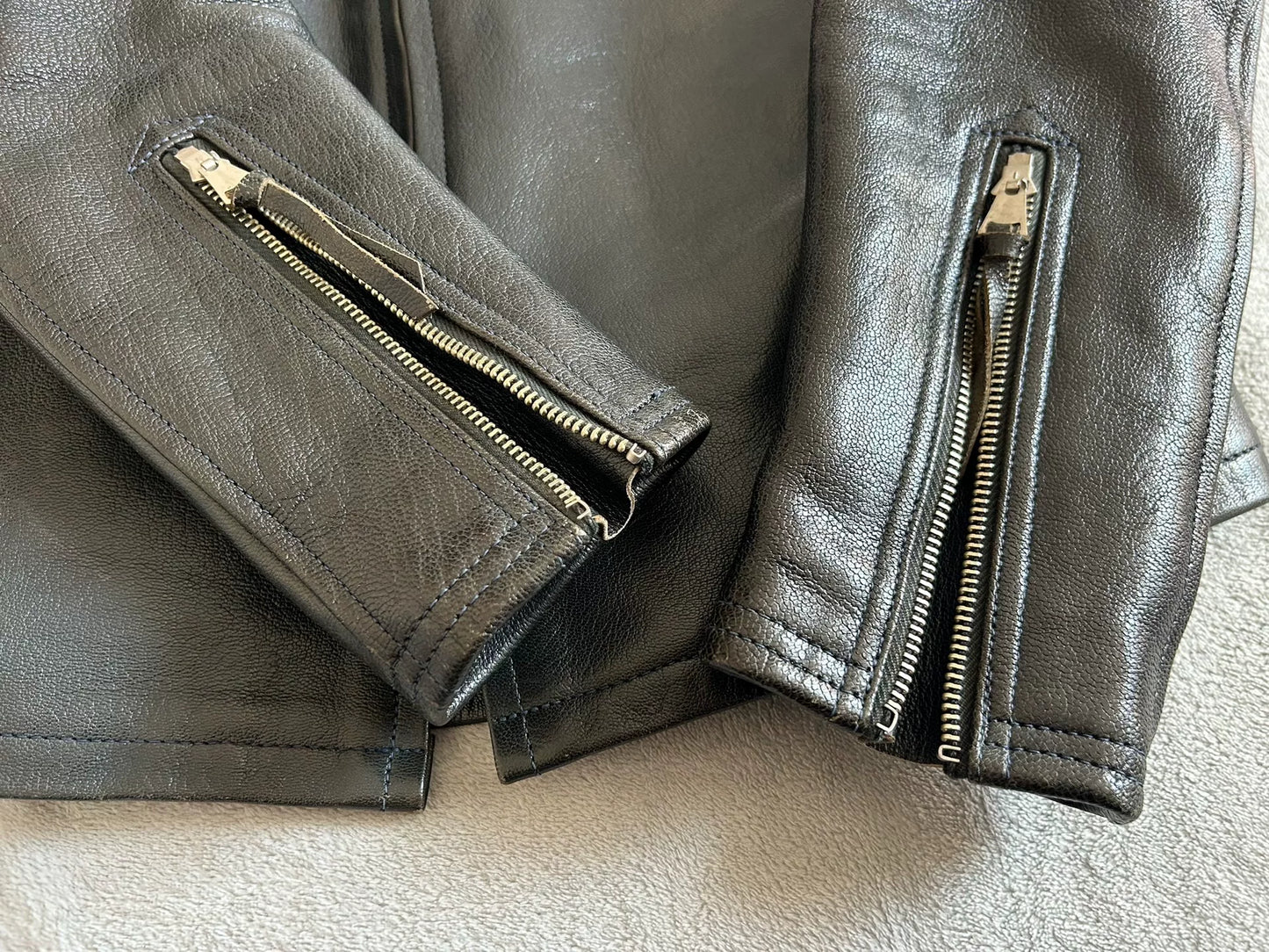 freewheelers black leather biker jacket