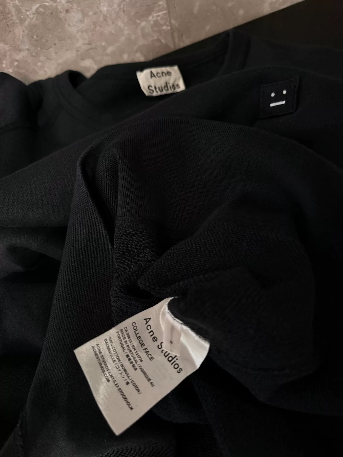 Acne Studios Black Long Sleeve Sweatshirt