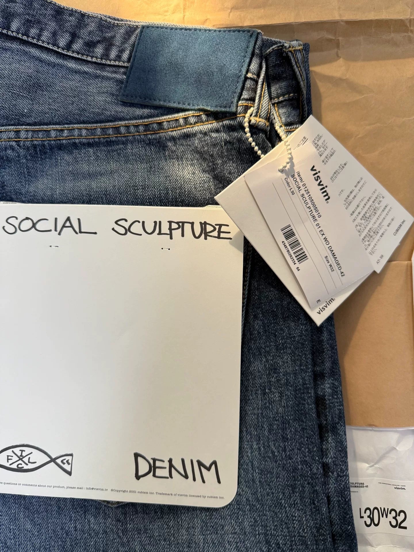 VISVIM Social Sculpture 01 EX Wide Damaged Jeans