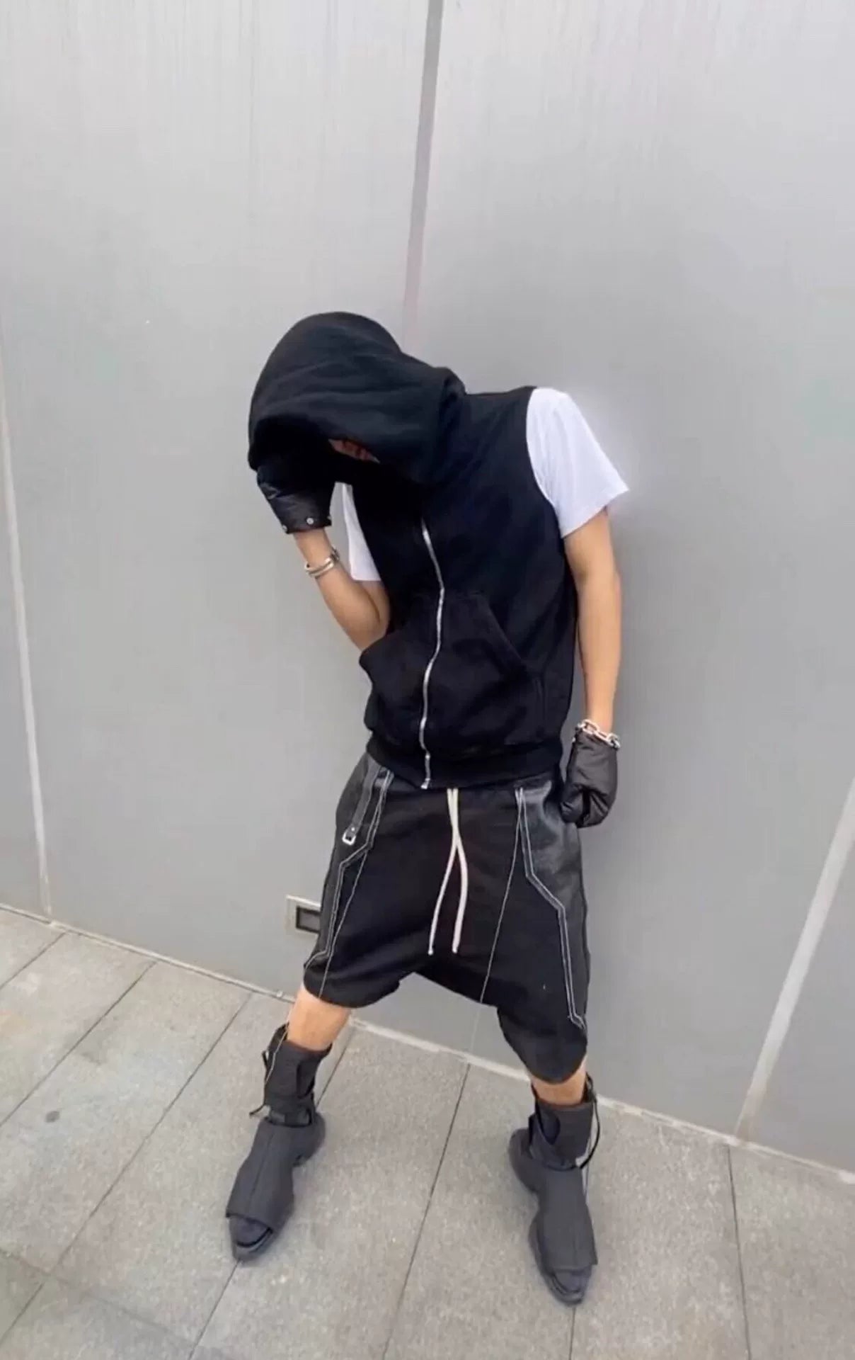 Rick Owens DRKSHDW Black Hooded Vest