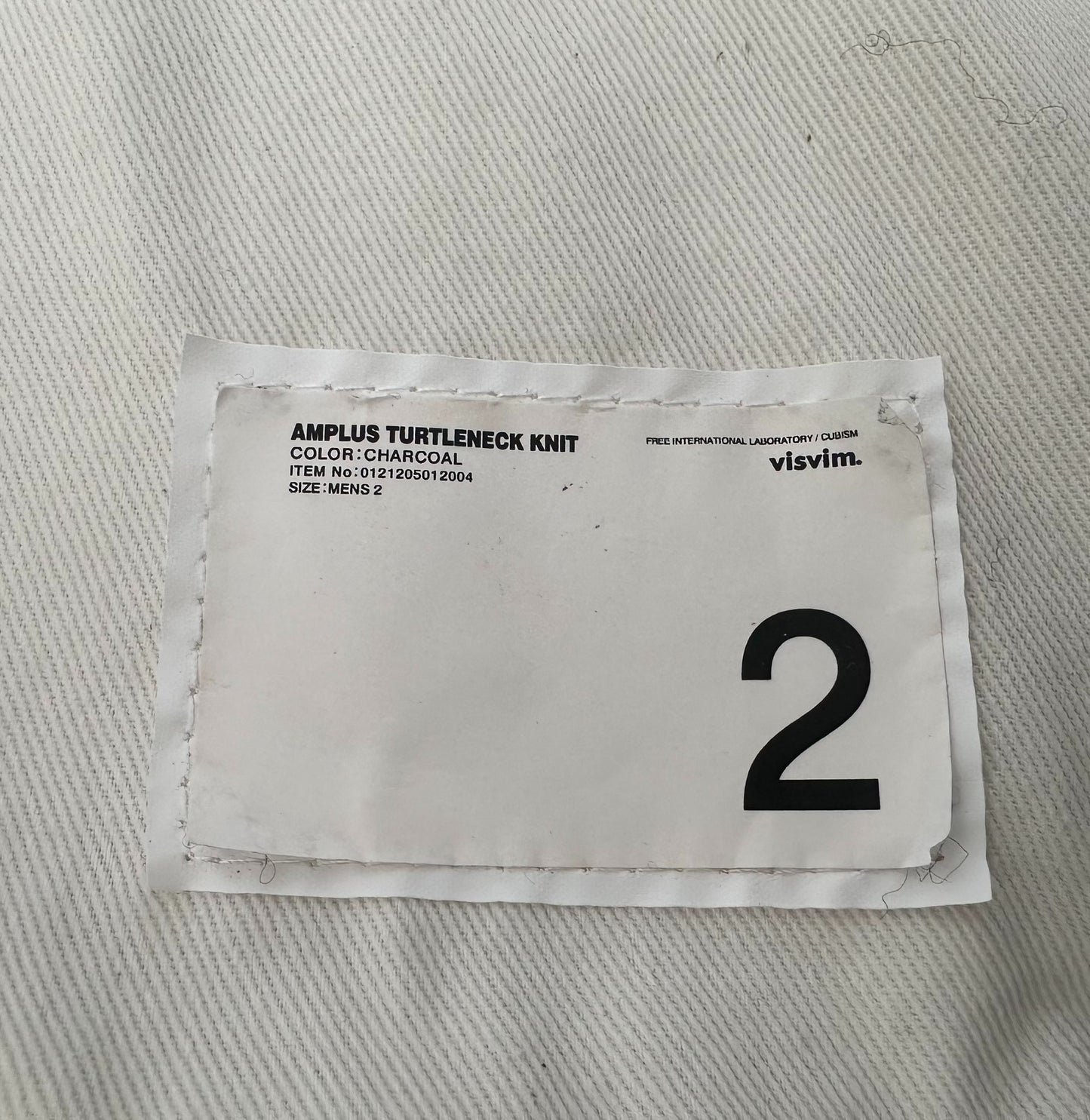 visvim amplus turtleneck knit sweater in charcoal