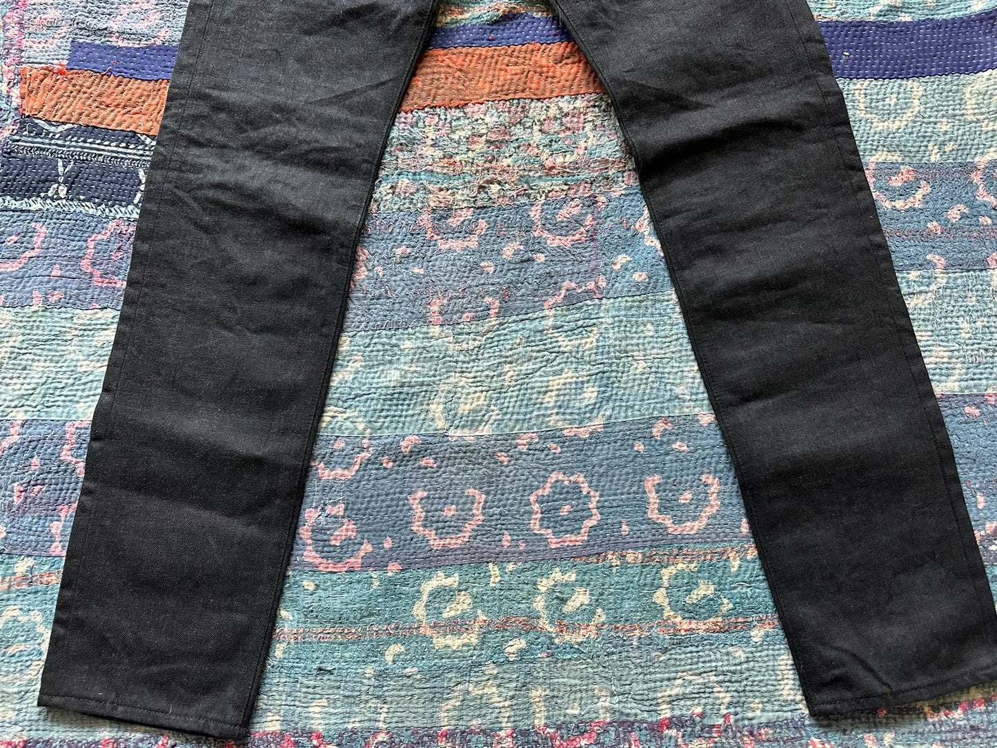 rrl black vintage-style denim pants