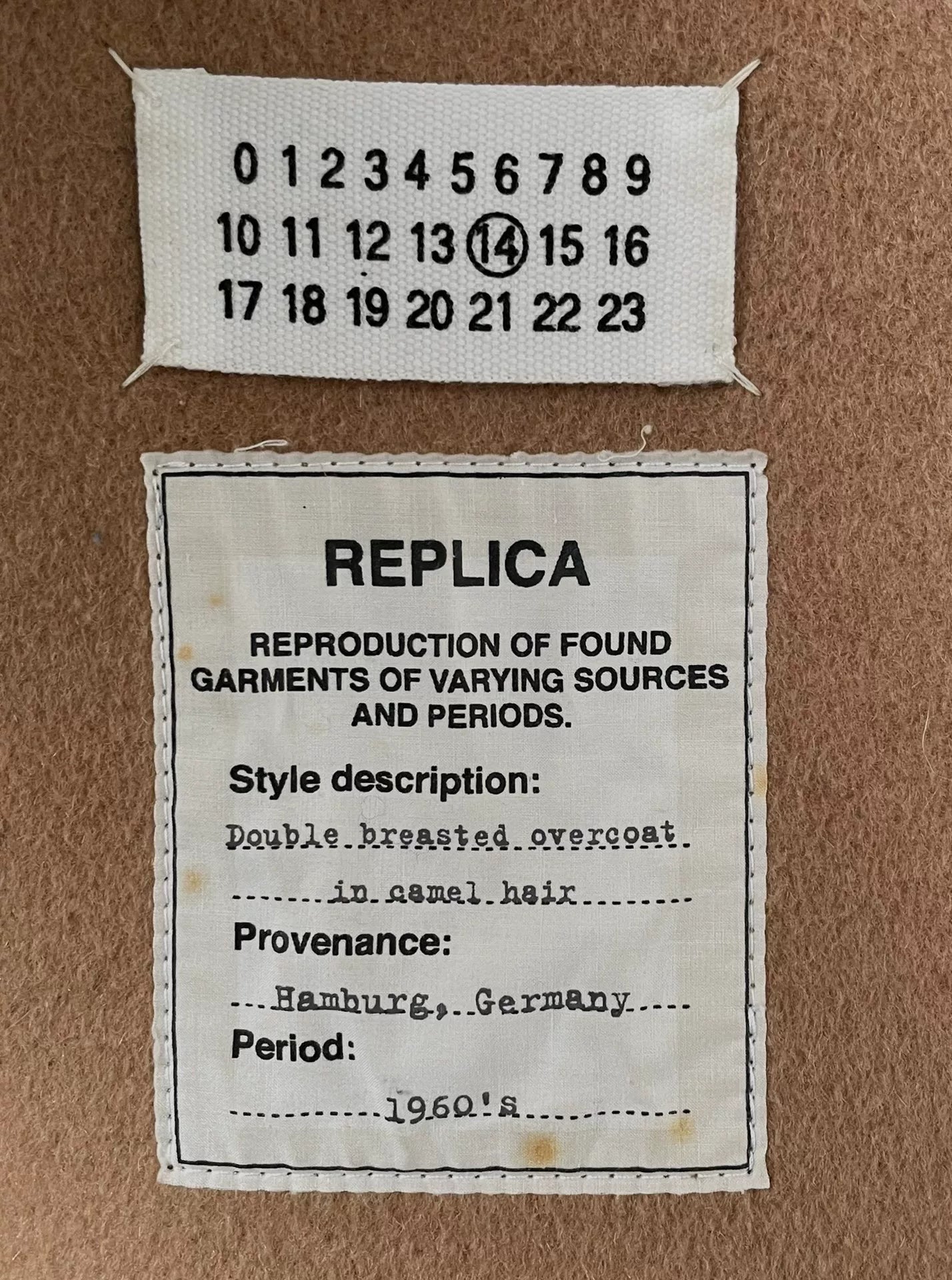 Maison Martin Margiela Camel Hair Coat