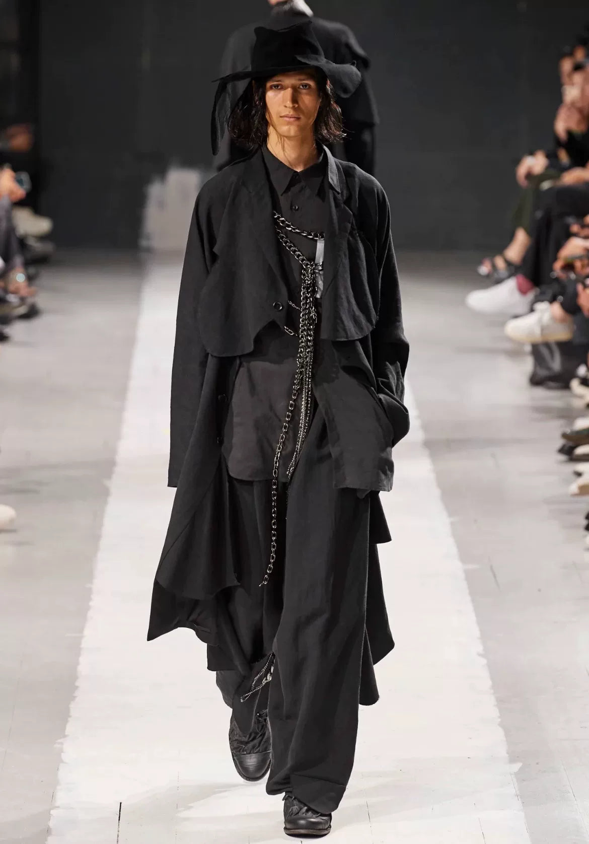 Yohji Yamamoto Black Mushroom Coat