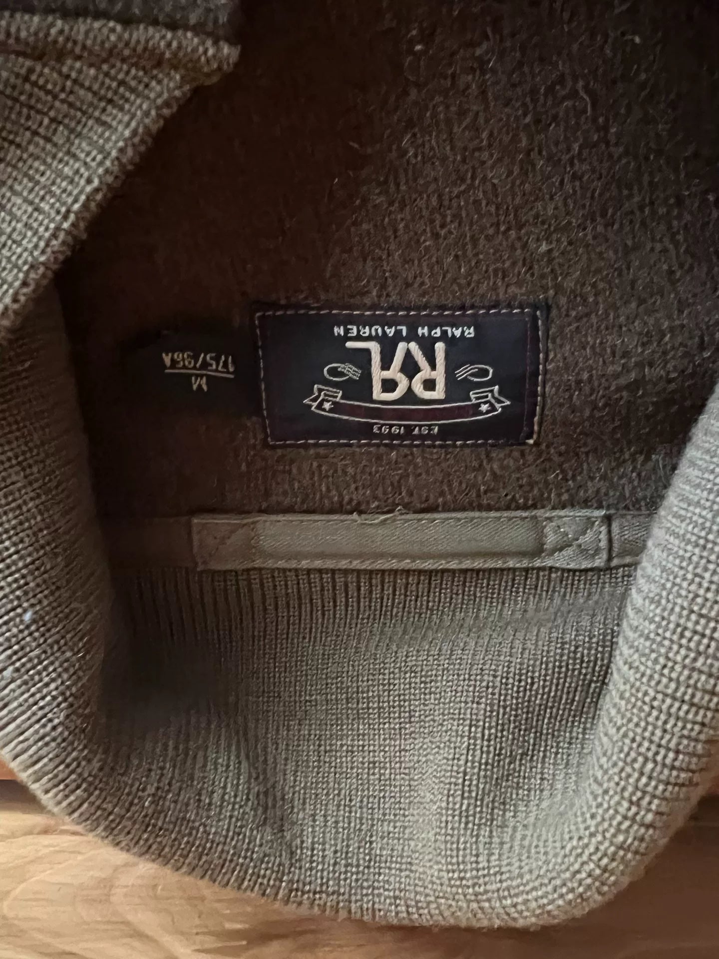 rrl double rl wool leather sleeve jacket