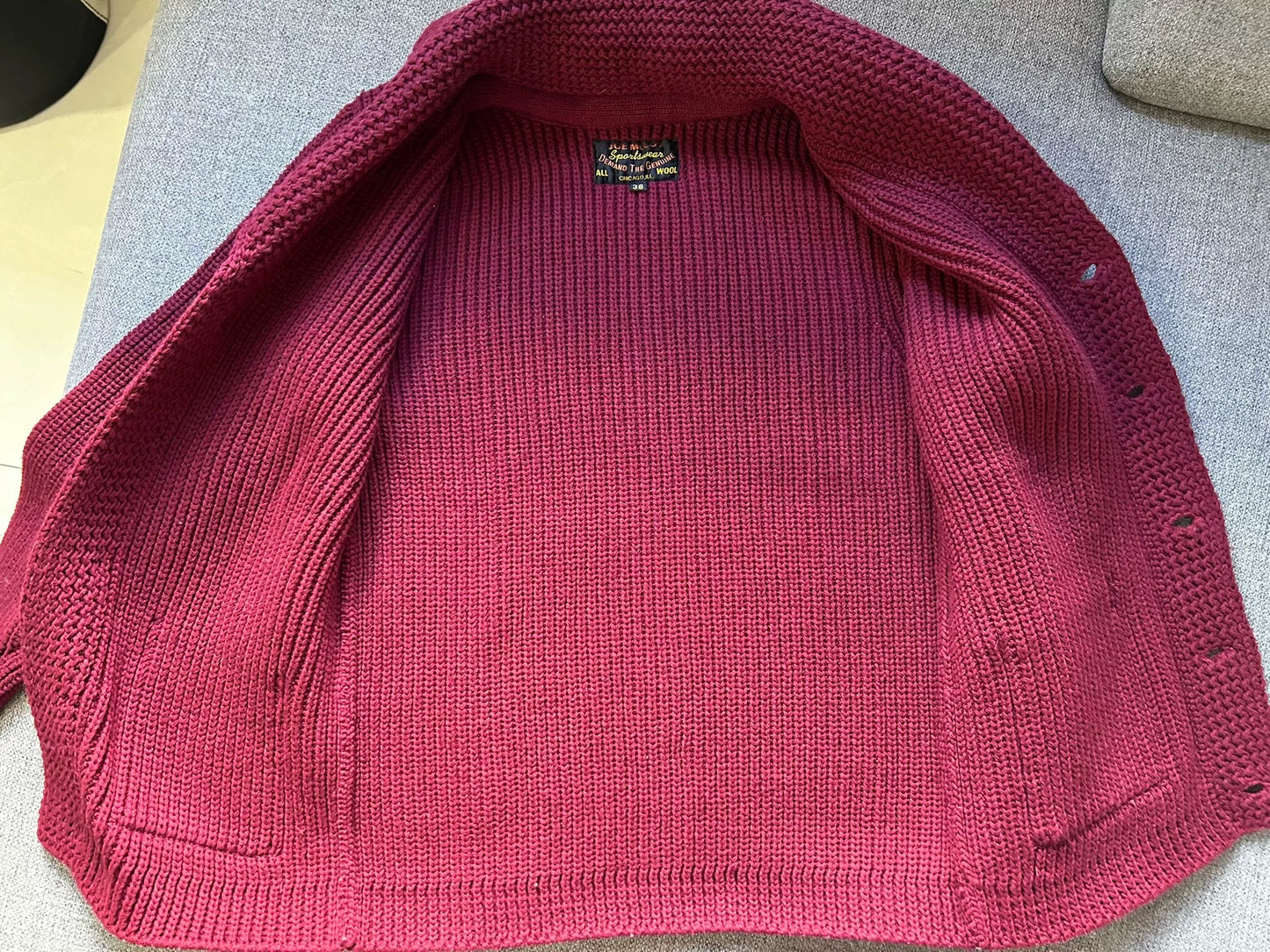 Joe McCoy Wool Sweater in Burgundy