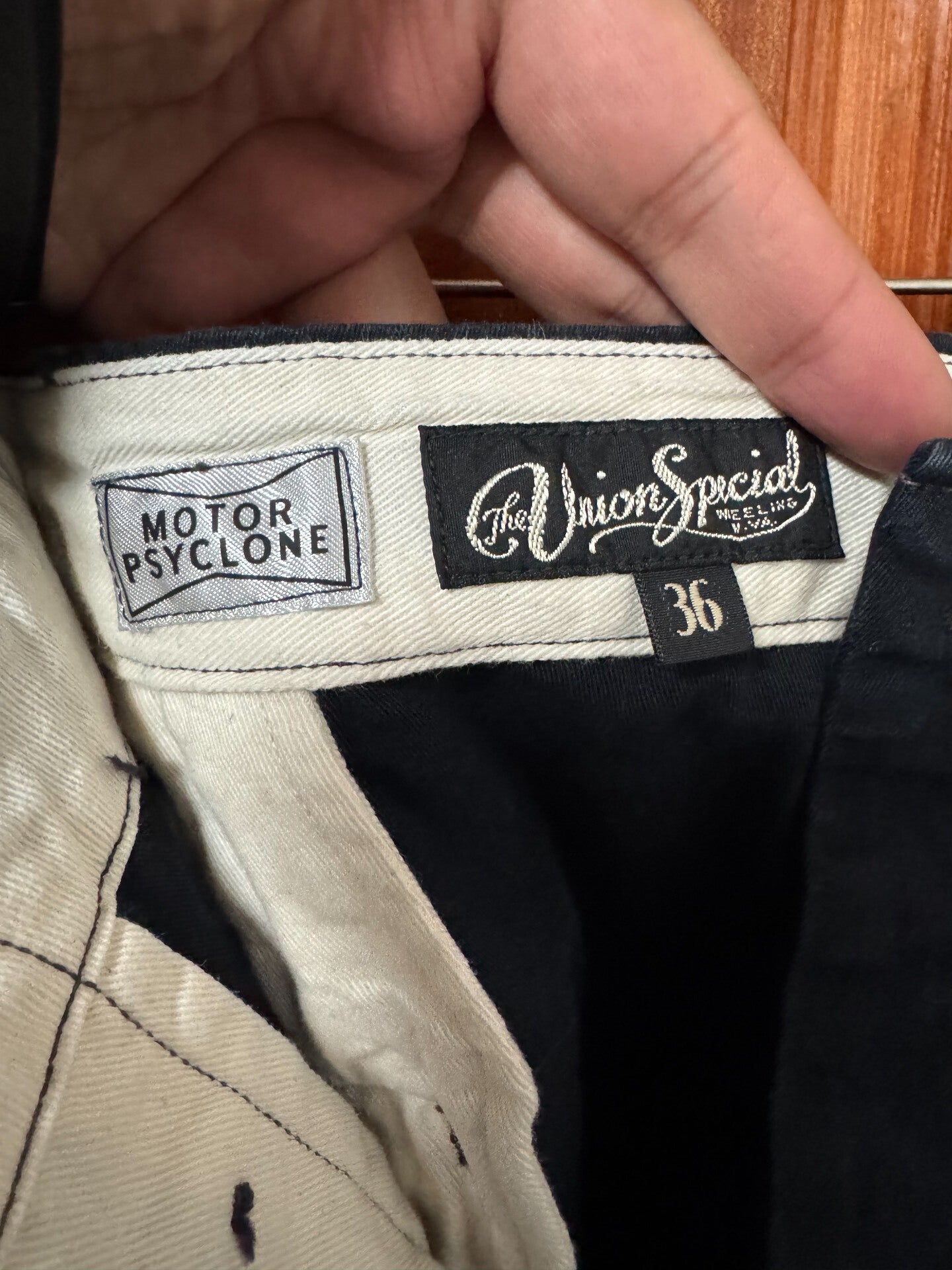 Freewheelers 50s Work Trousers in Blue