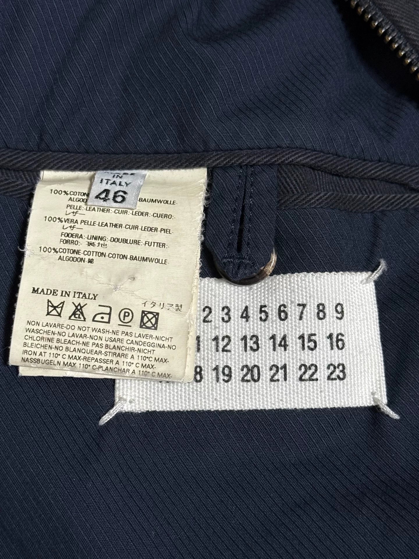 maison martin margiela detachable fur collar jacket