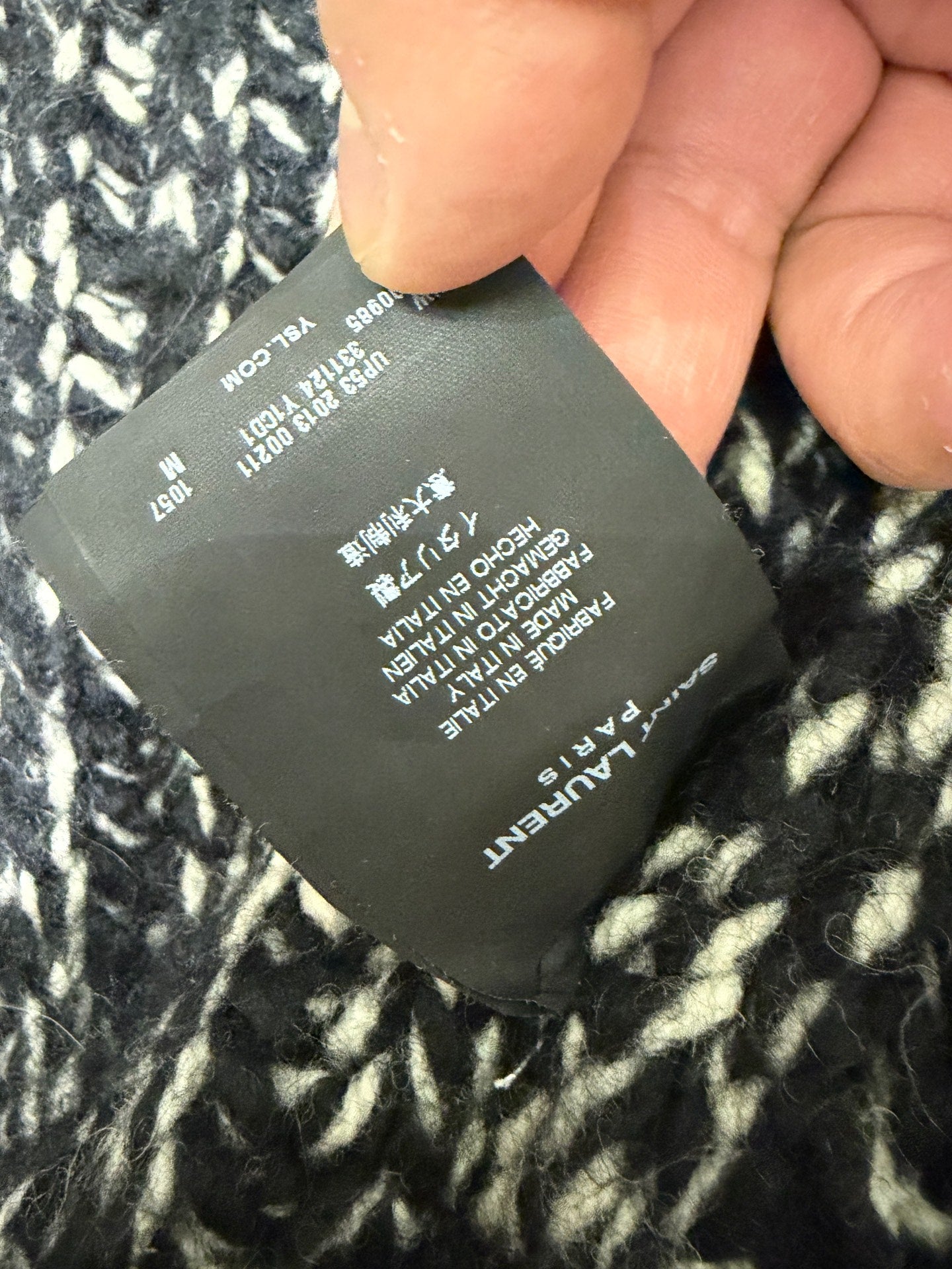 Saint Laurent 13FW Wool Blend Hooded Cape