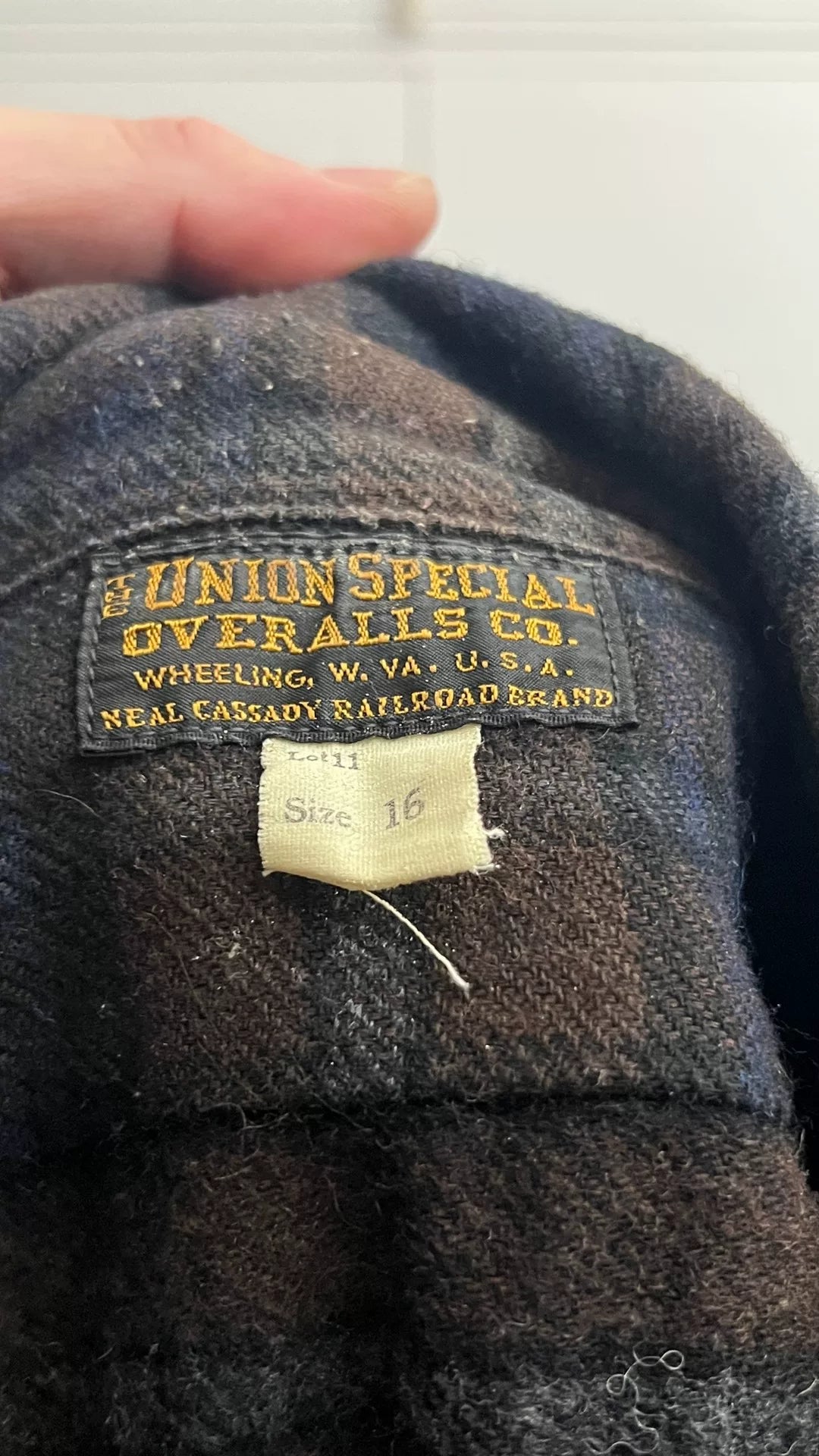 Freewheelers Wool Plaid Shirt 16 Size