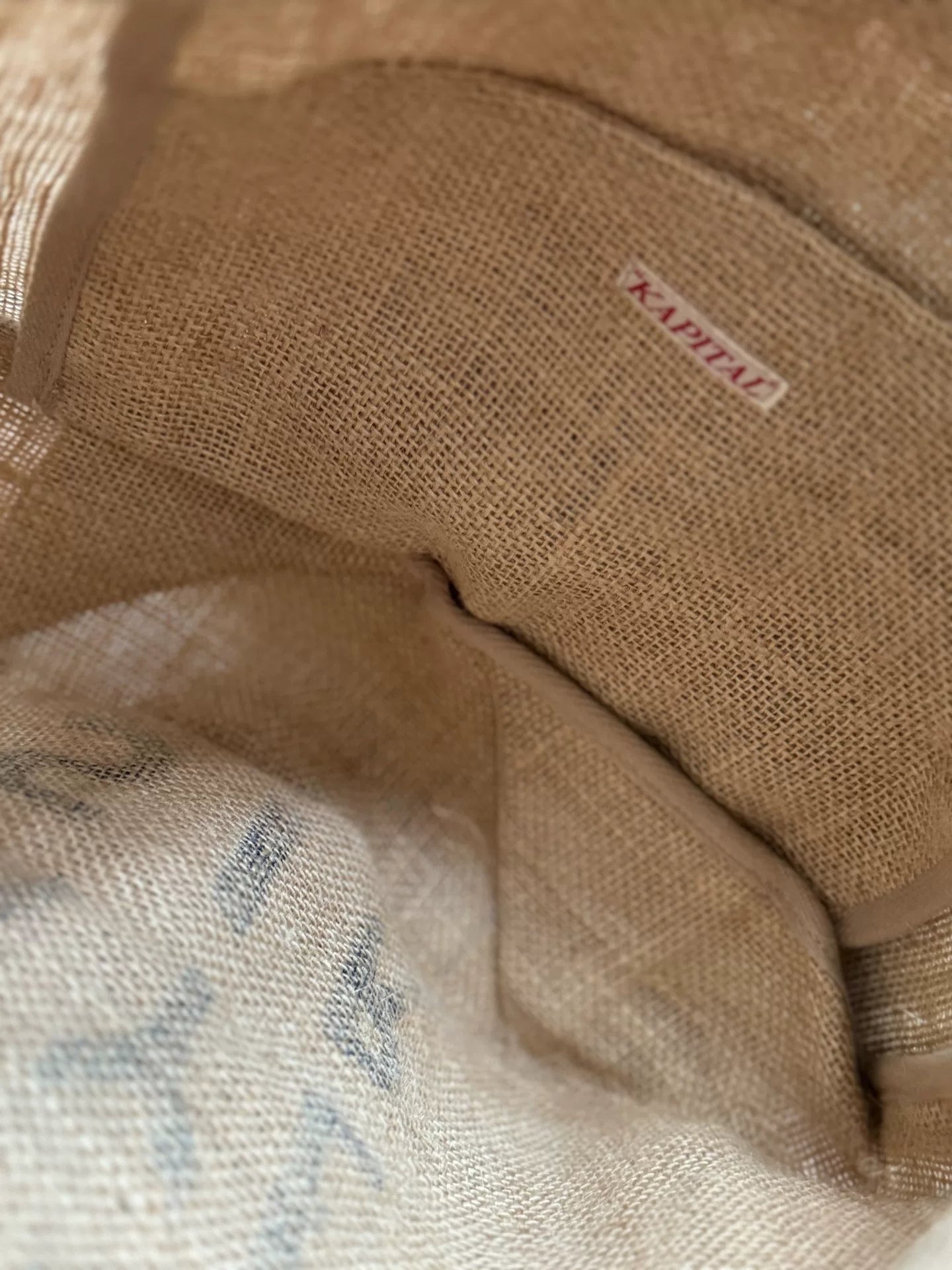 Kapital Ethnic Burlap Crossbody Bag