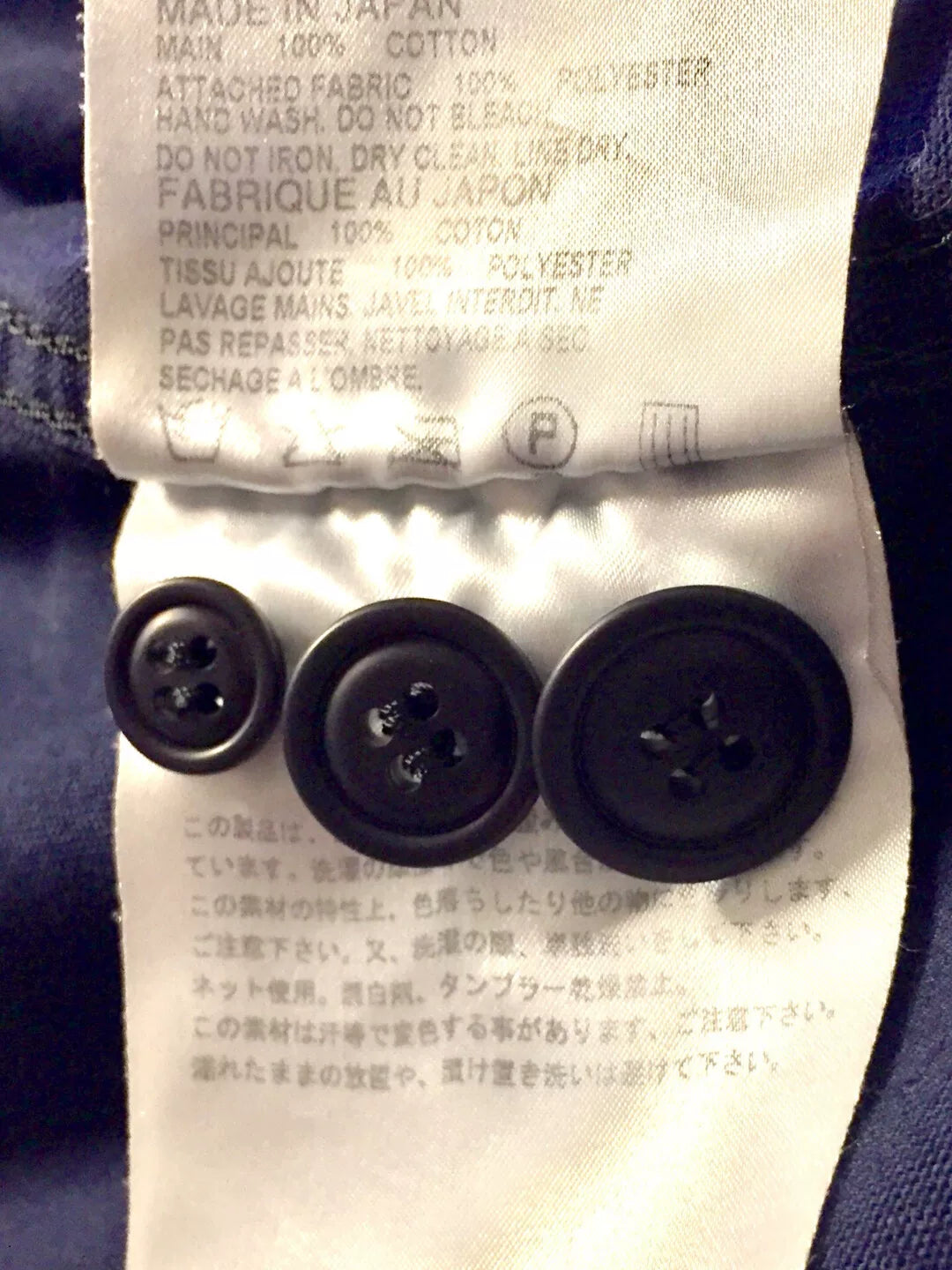 Comme des Garcons Indigo Workwear Navy Black