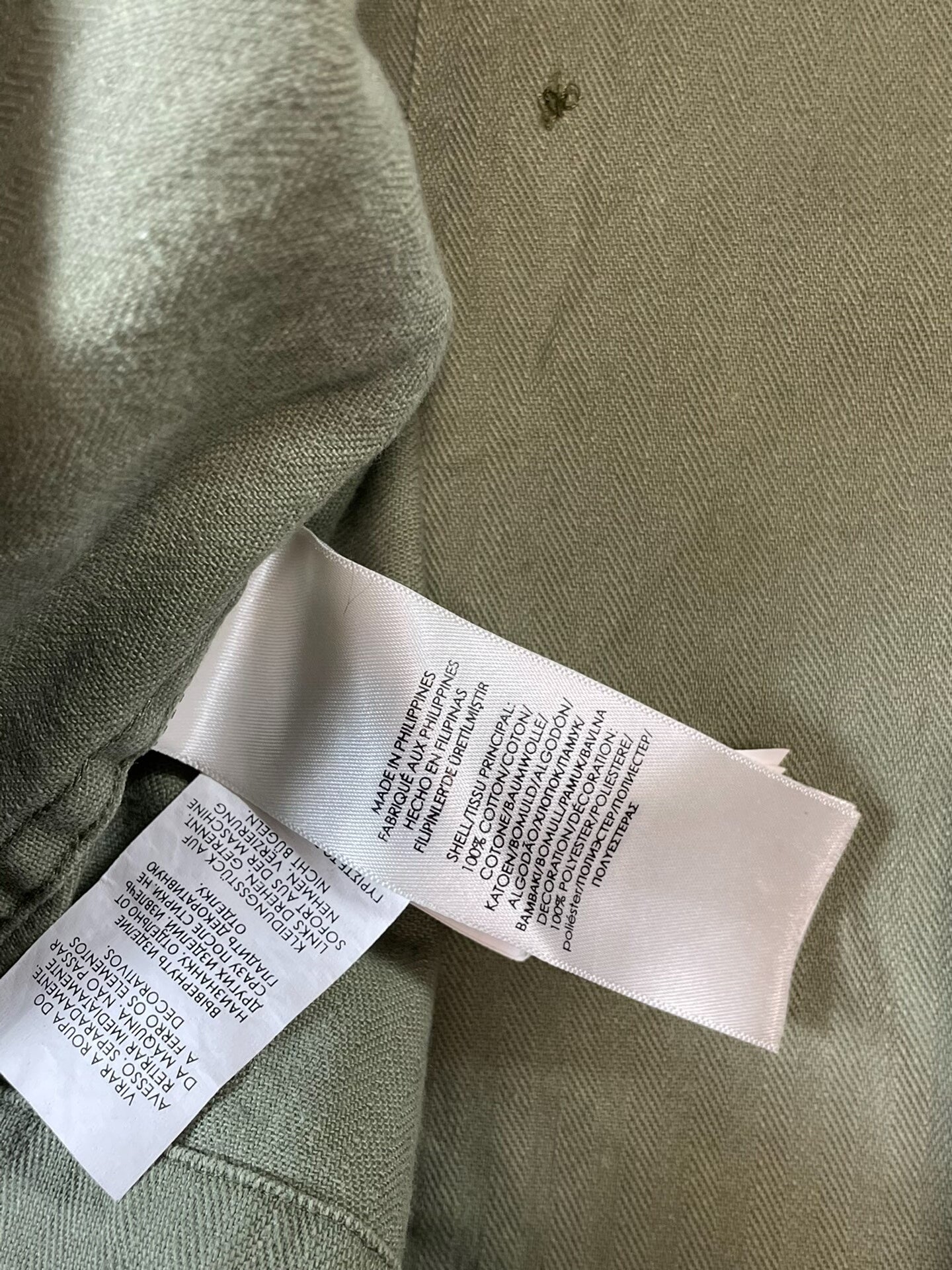 embroidered herringbone work shirt jacket