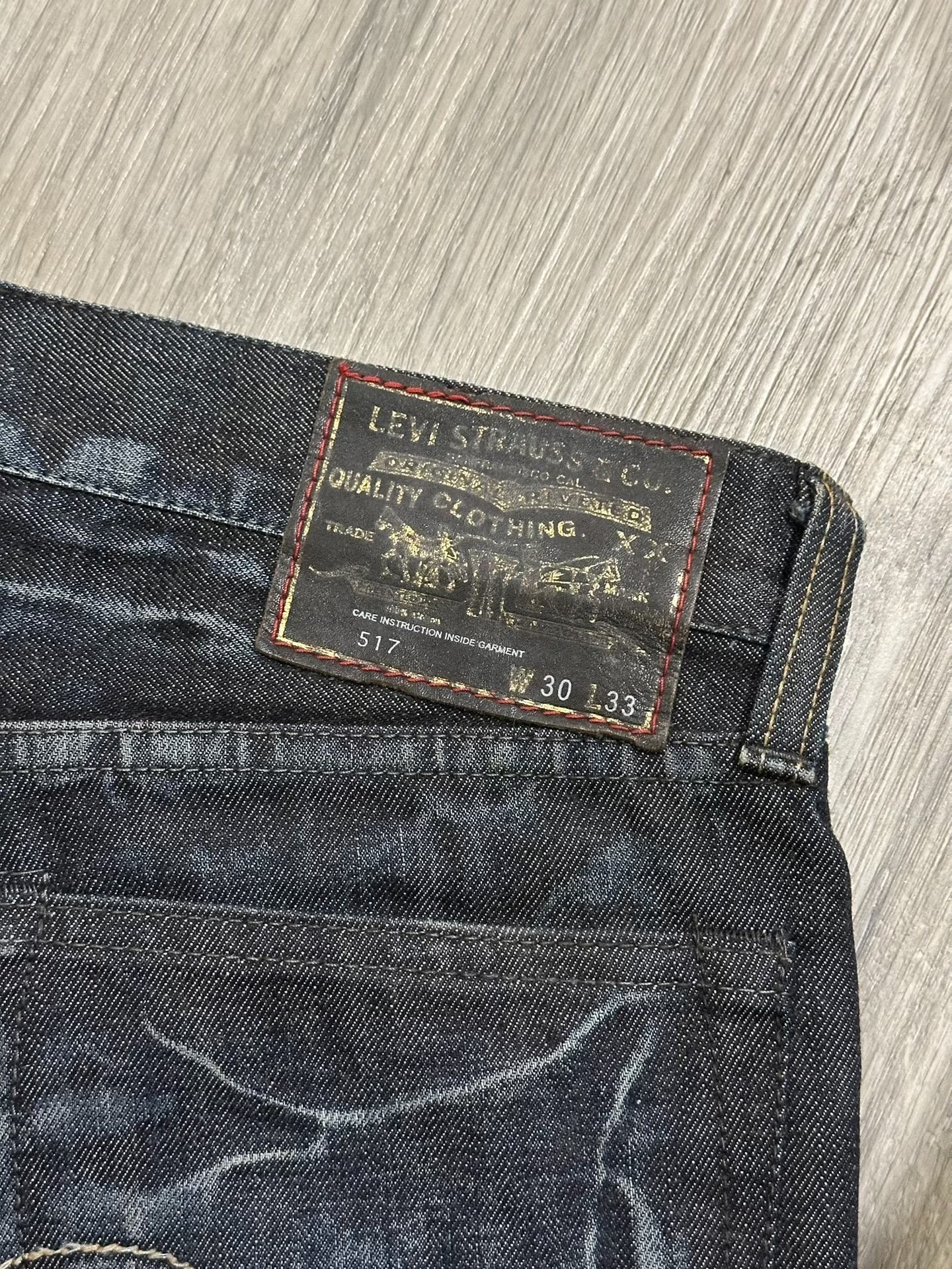 Levi's x Clot 517 Gold Butterfly Jeans