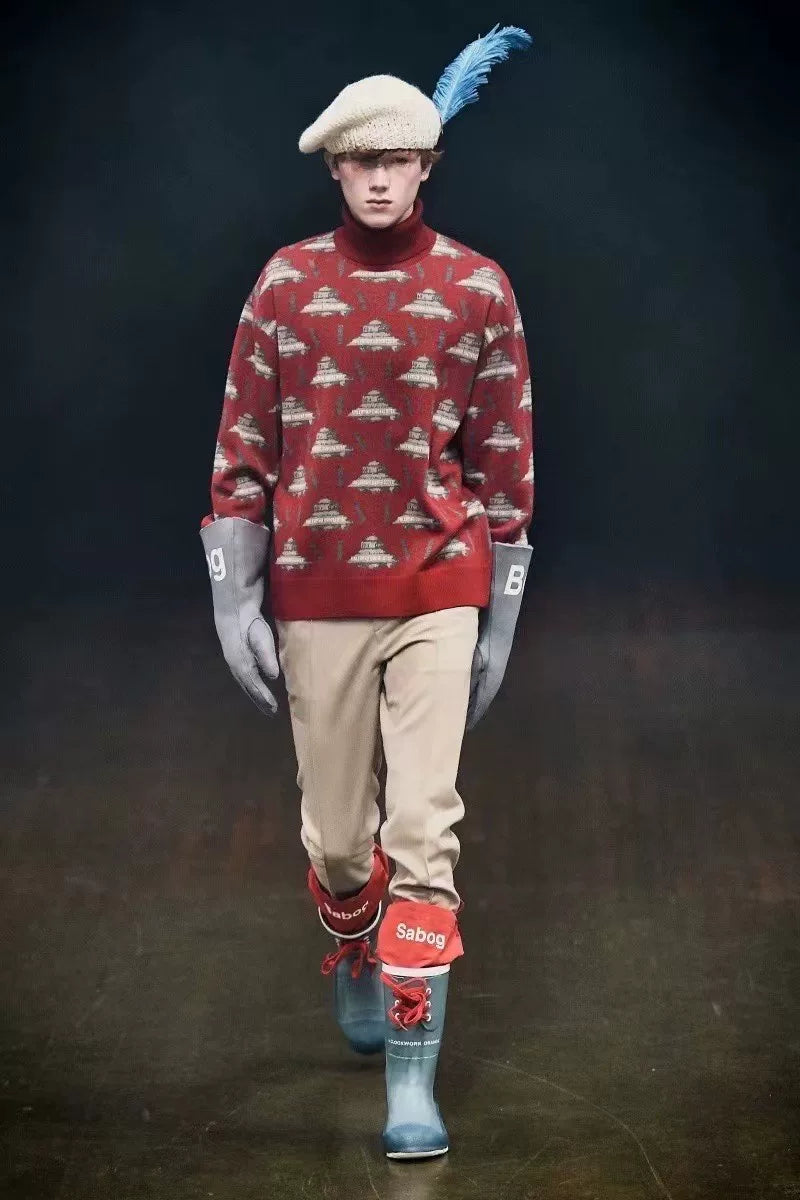 Undercover x Valentino Alien Series Printed Turtleneck Sweater