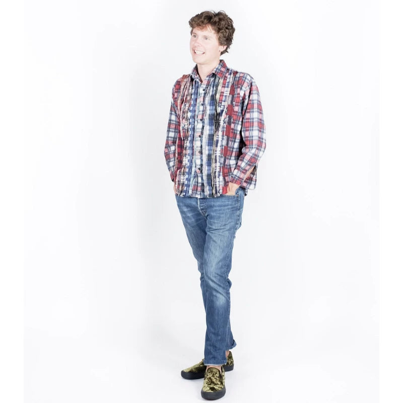 NEEDLES Rebuild 7 Cut Flannel Shirt