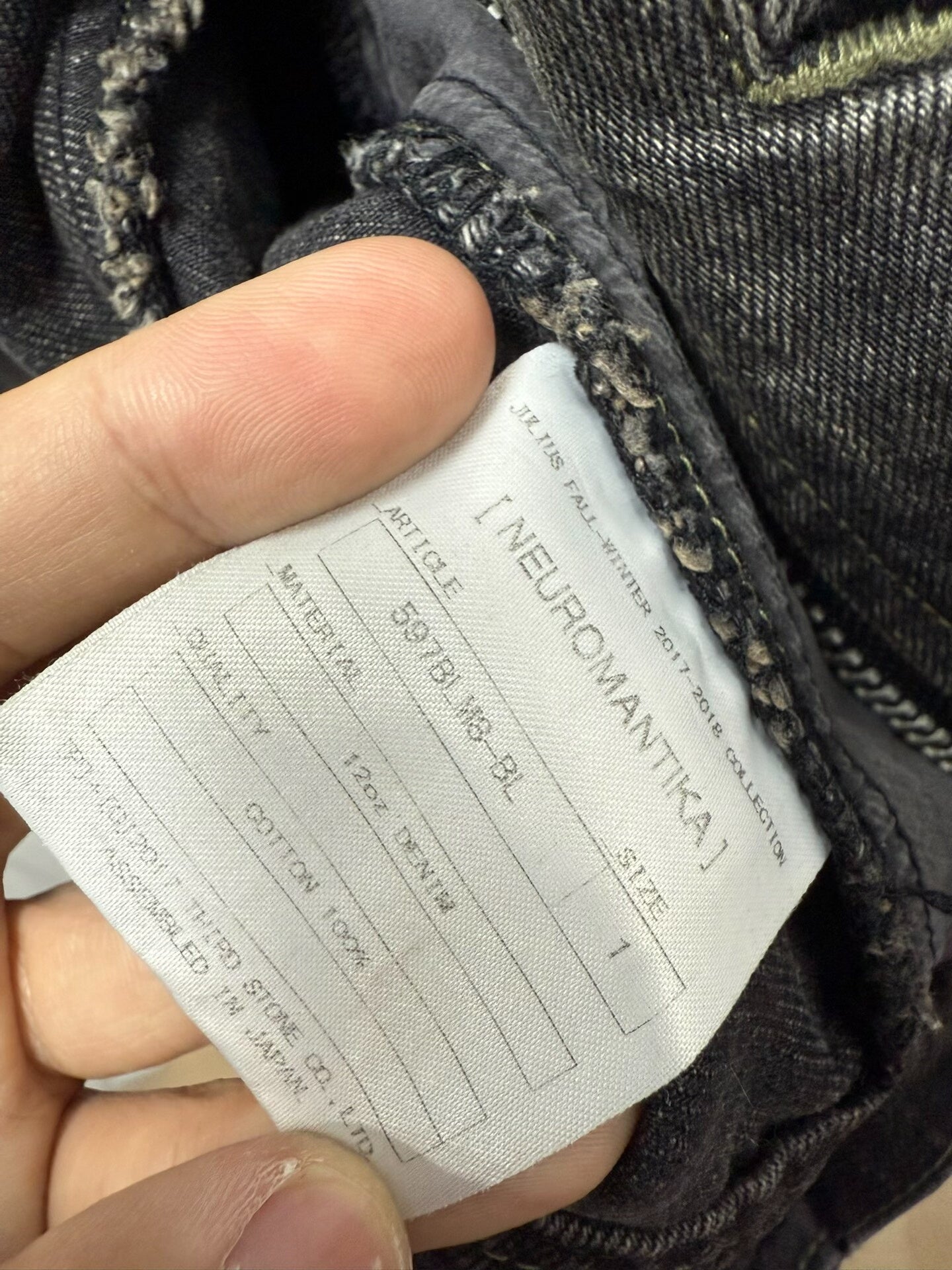 distressed washed black denim jacket