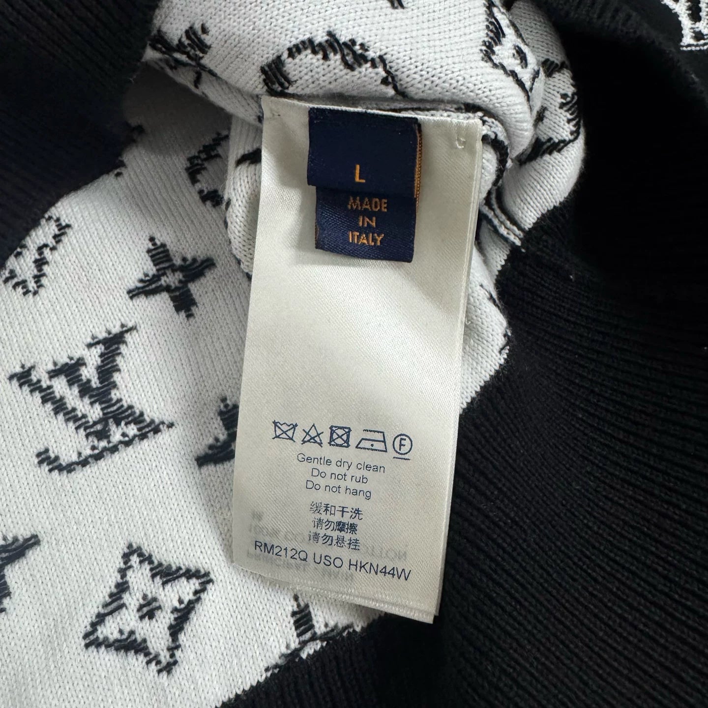 Louis Vuitton Black Monogram Knit Sweater