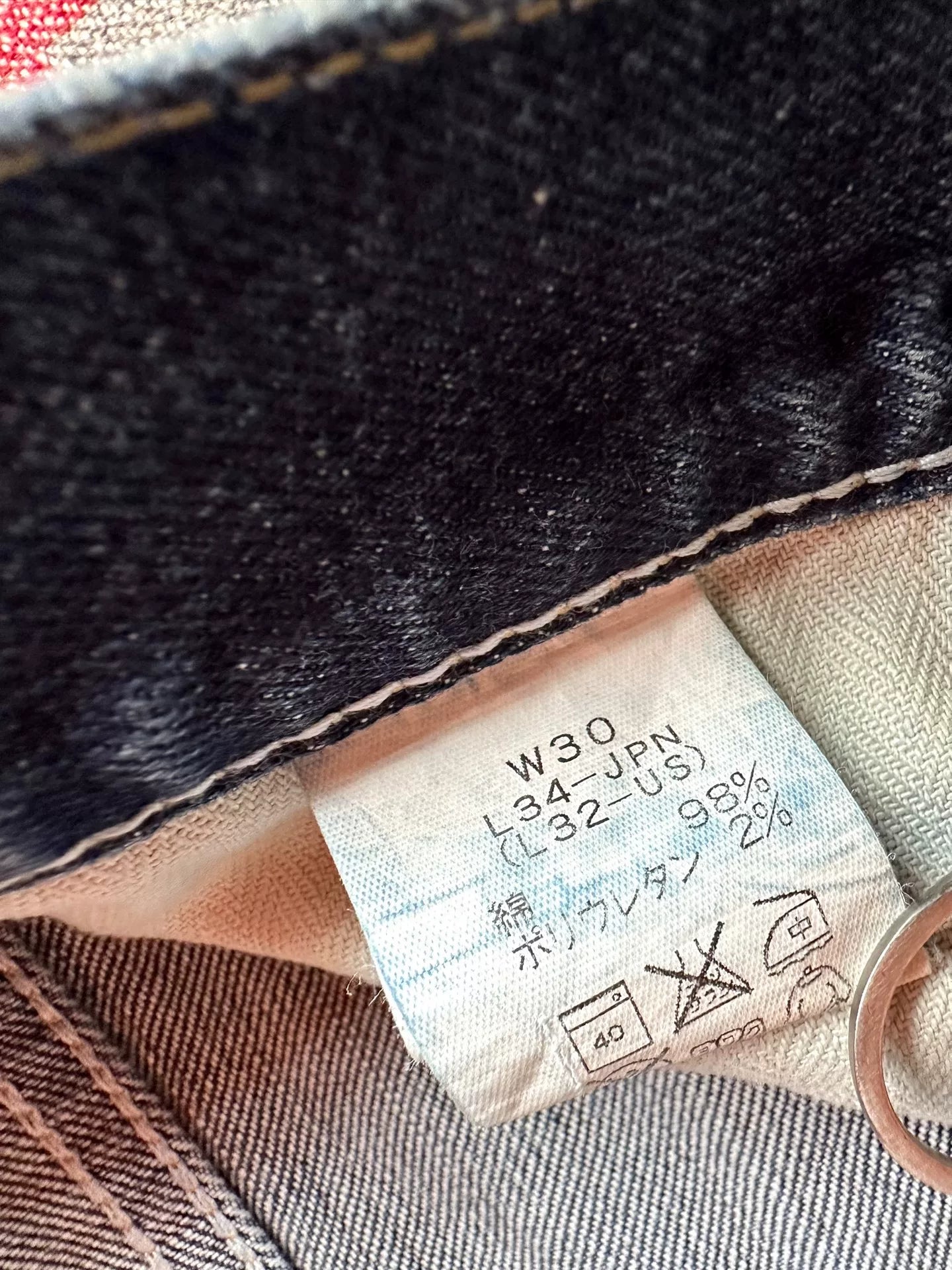 fdmtl skinny fit straight jeans vintage style