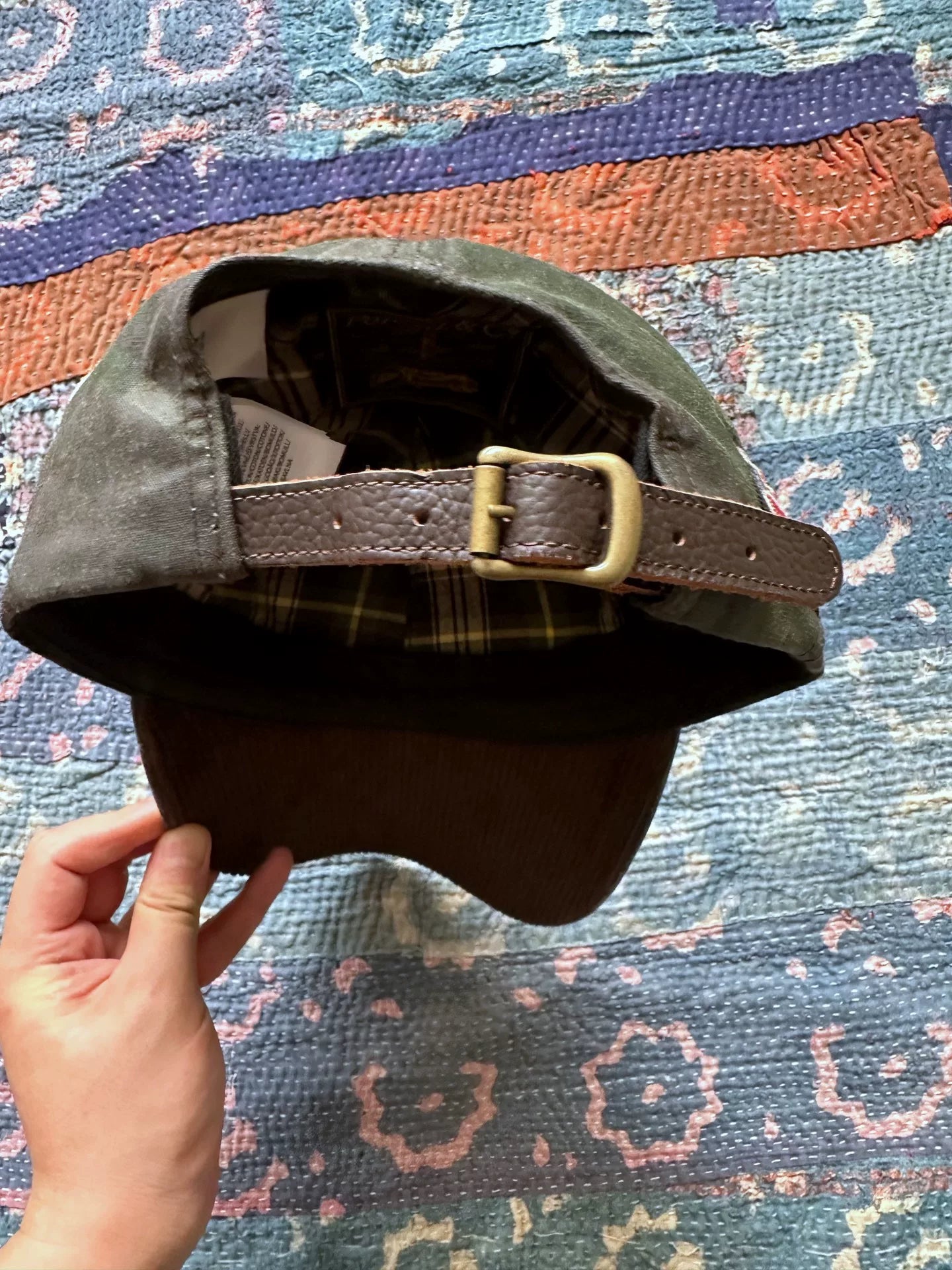 rrl oil wax baseball cap